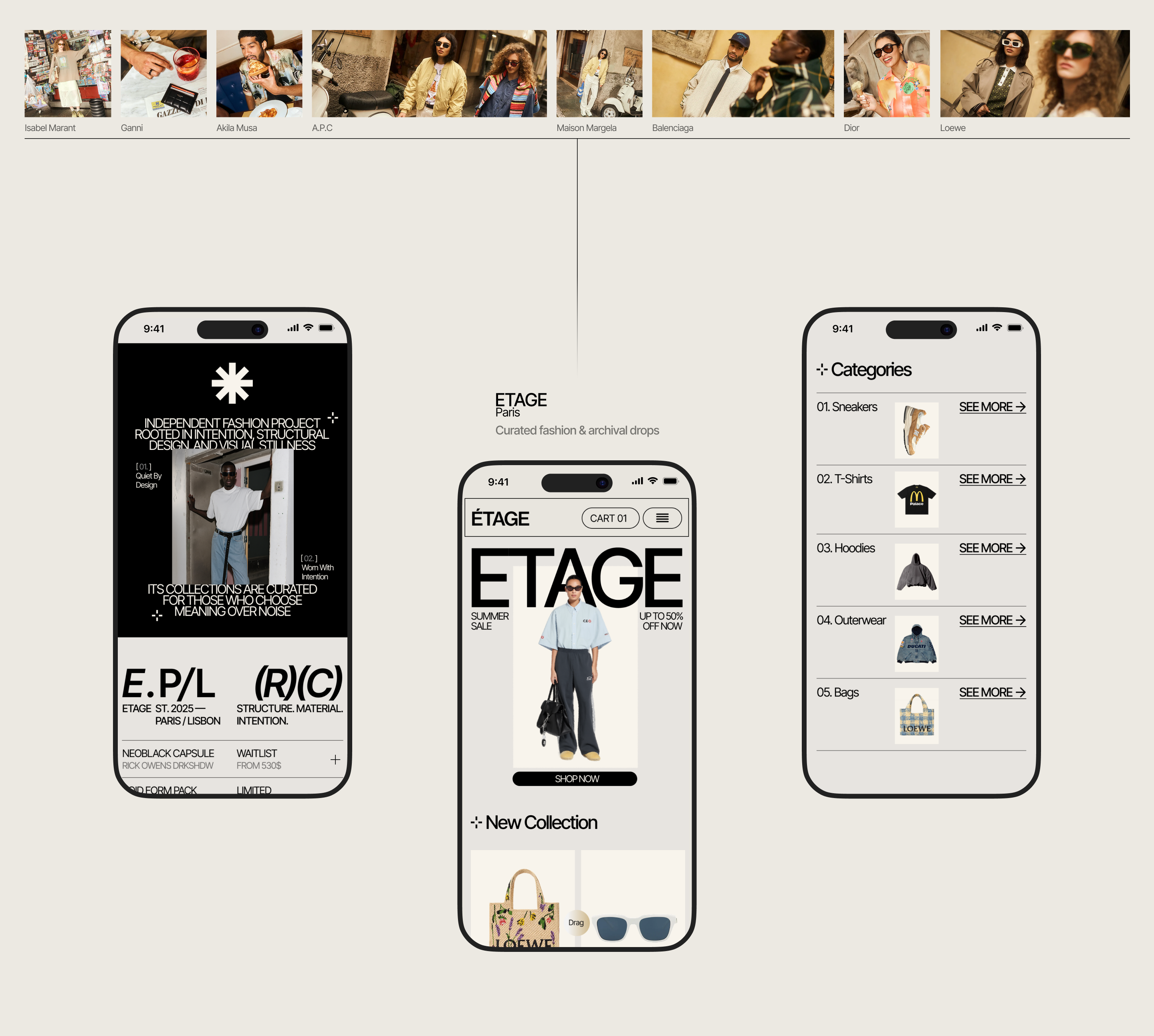 ETAGE | E-COMMERCE WEBSITE — Изображение №5 — Интерфейсы на Dprofile