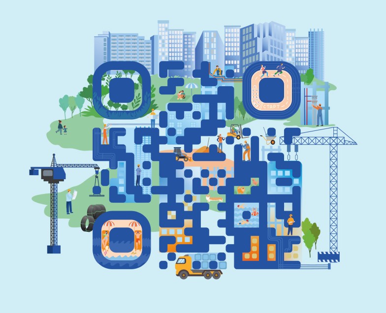 QR code + иллюстрация — Брендинг, Иллюстрация на Dprofile