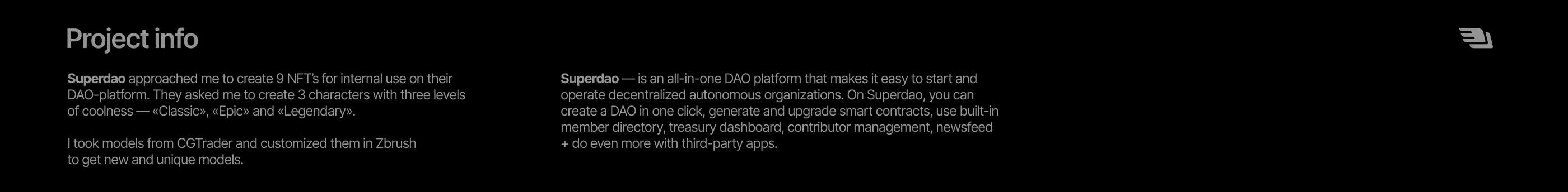 SUPERDAO INC / 9NFT'S — Изображение №4 — Графика, 3D на Dprofile