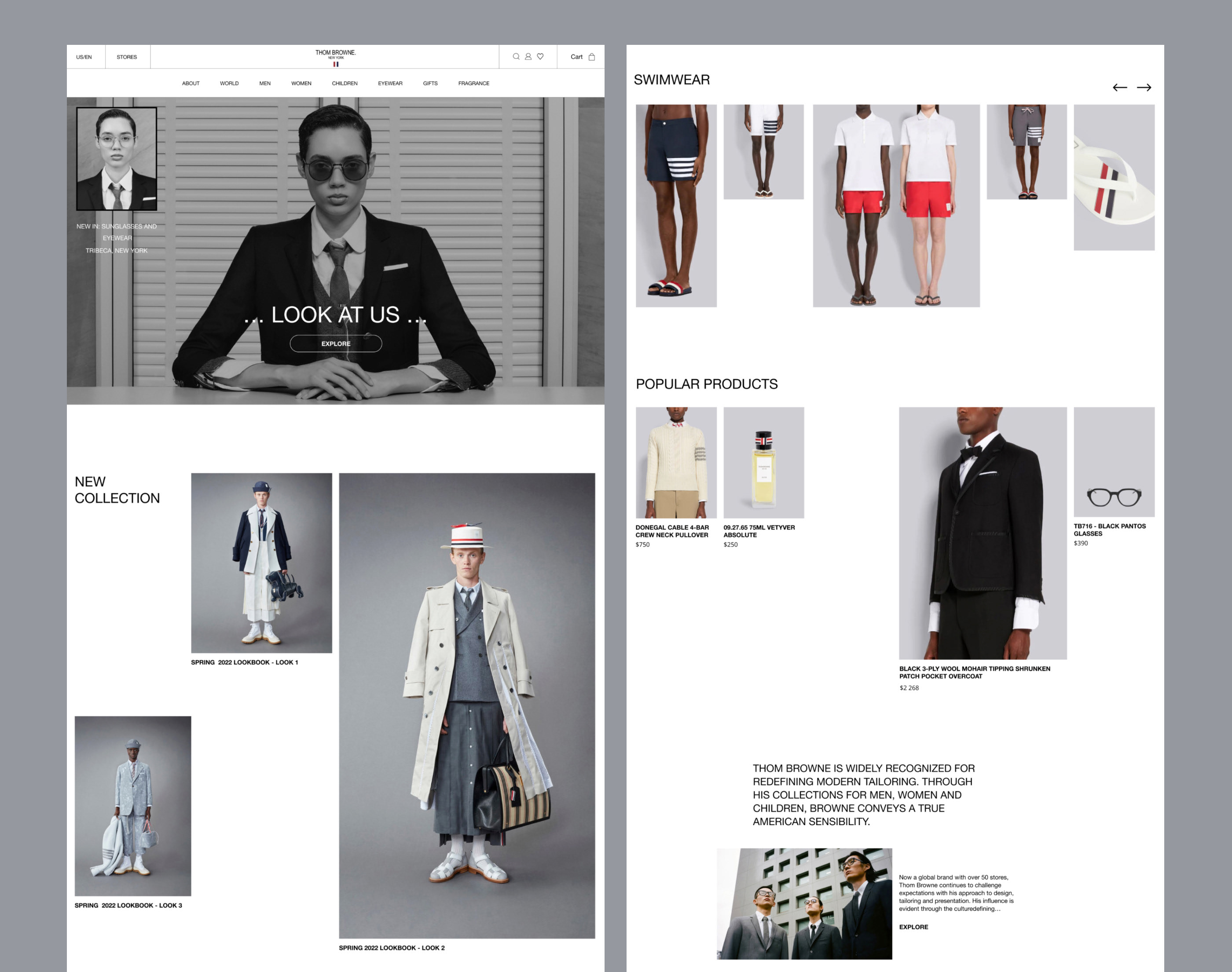 Thom Browne | e-commerce redesign — Изображение №2 — Интерфейсы на Dprofile