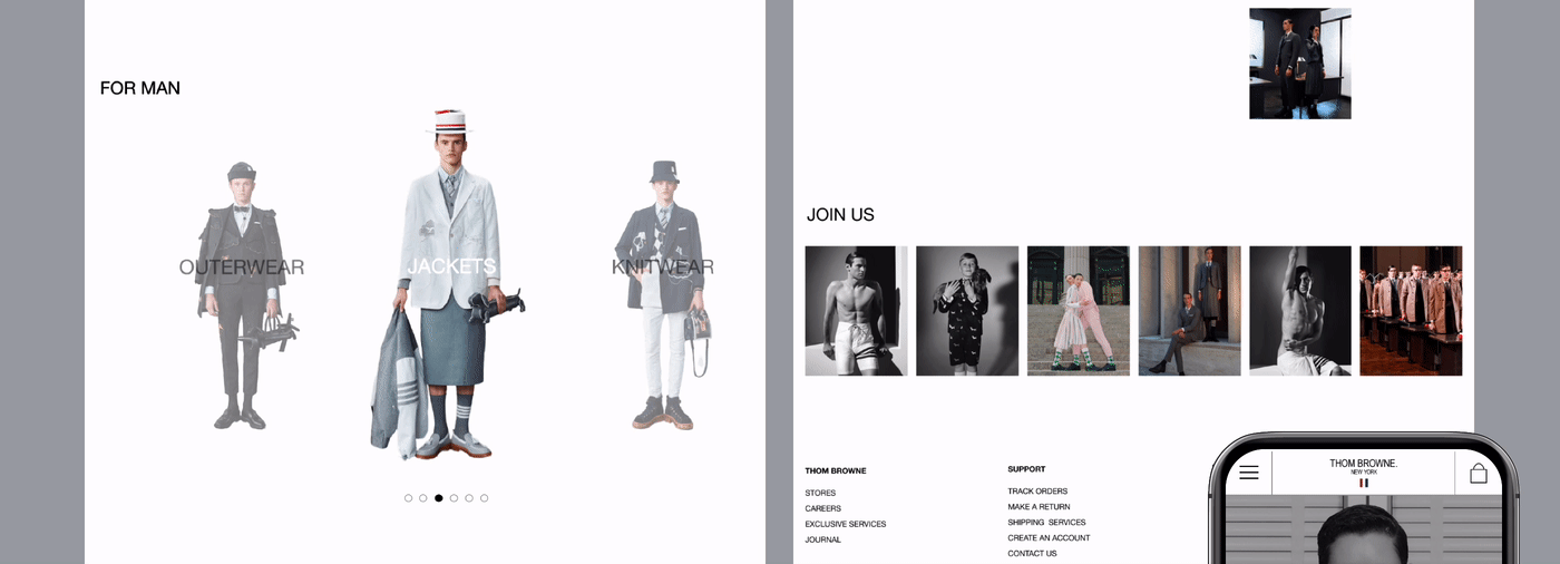 Thom Browne | e-commerce redesign — Изображение №3 — Интерфейсы на Dprofile
