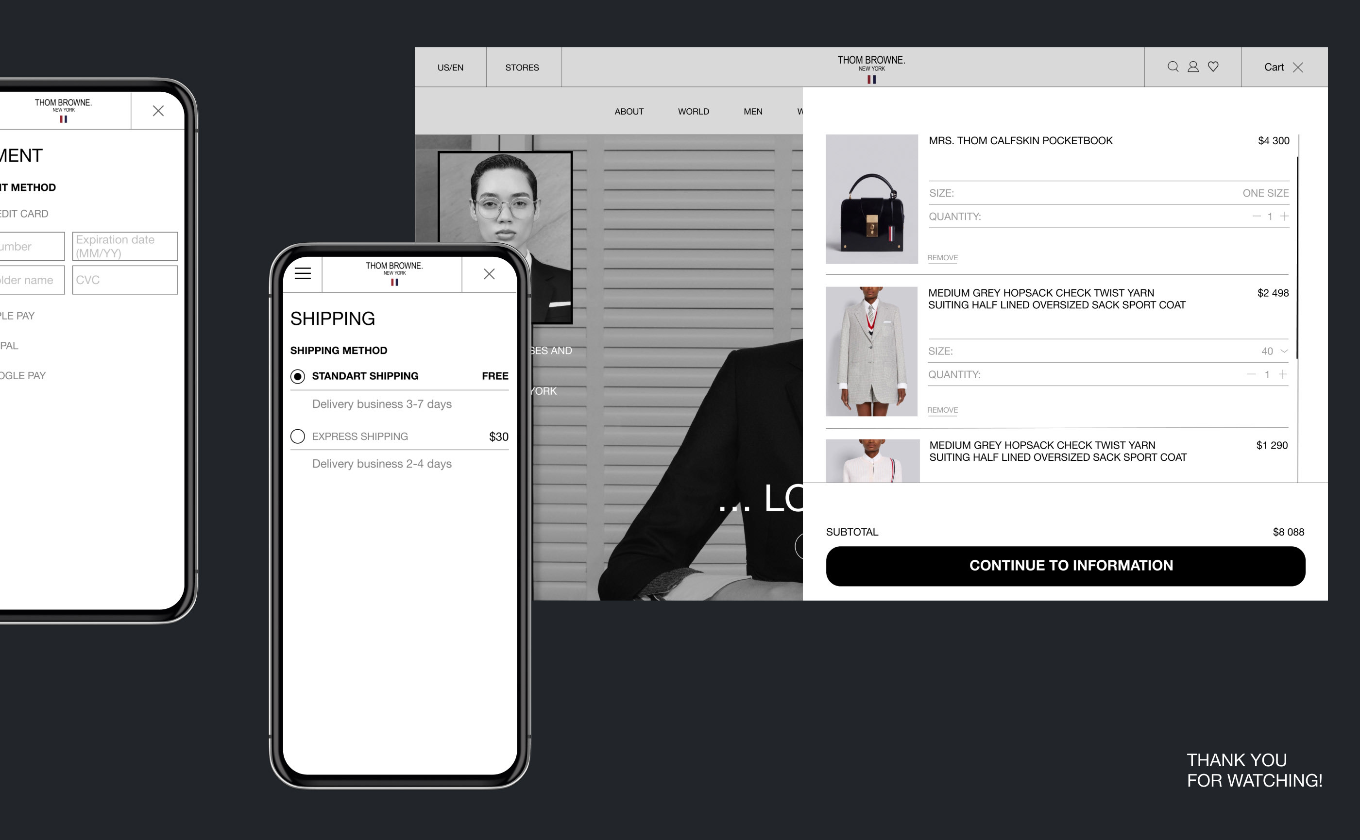 Thom Browne | e-commerce redesign — Изображение №9 — Интерфейсы на Dprofile