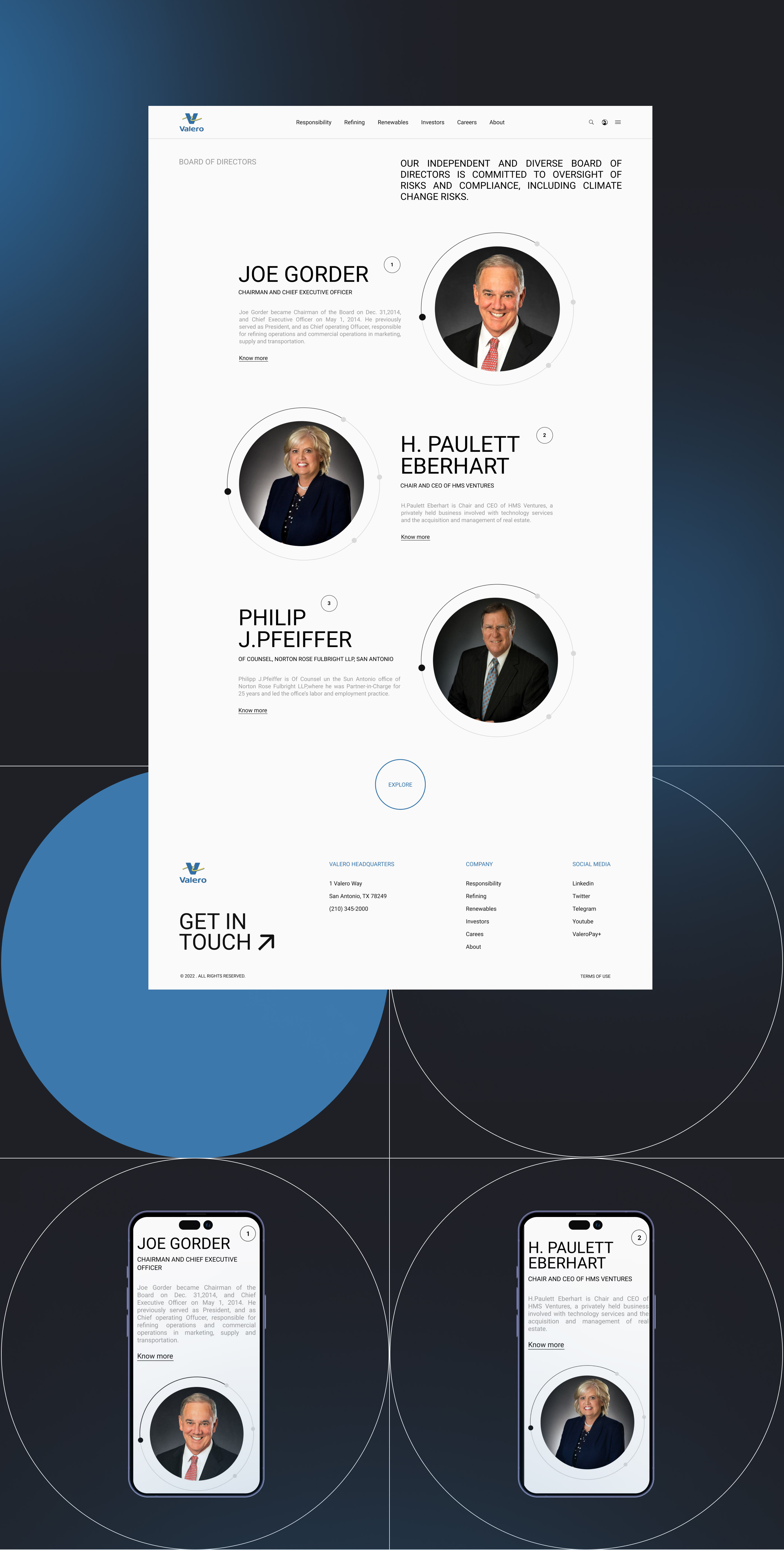 VALERO | corporate website — Изображение №4 — Интерфейсы на Dprofile
