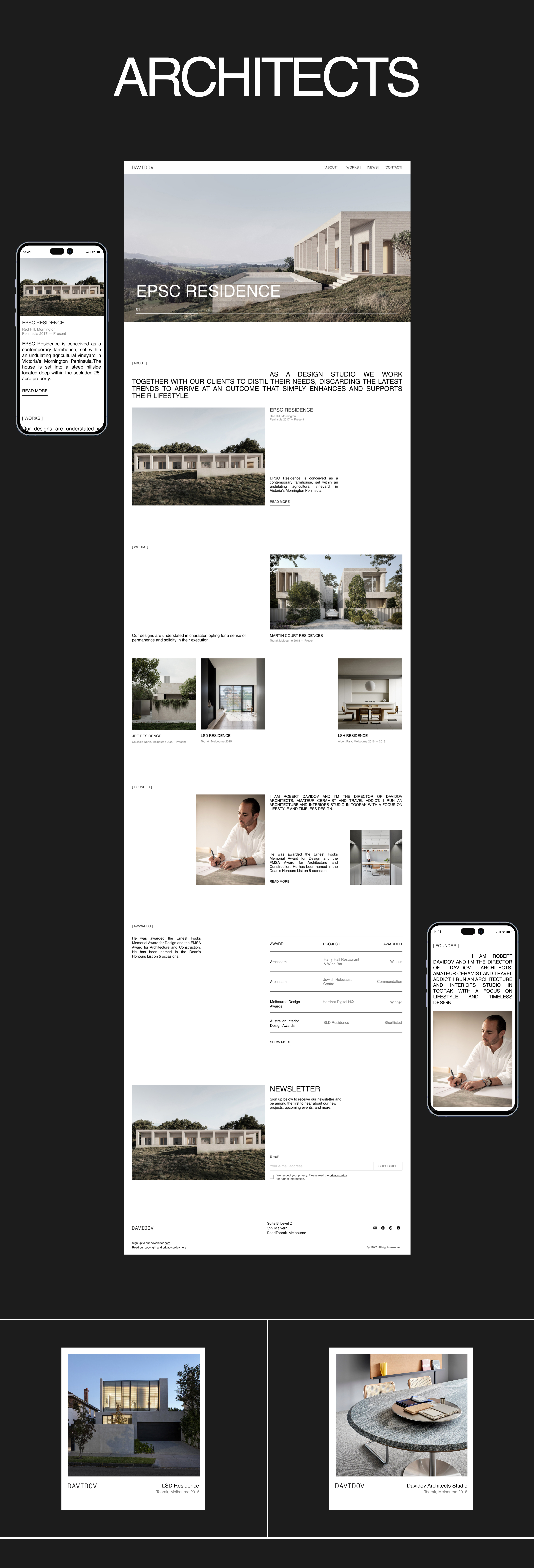 Davidov Architects | Corporate website — Изображение №2 — Интерфейсы на Dprofile