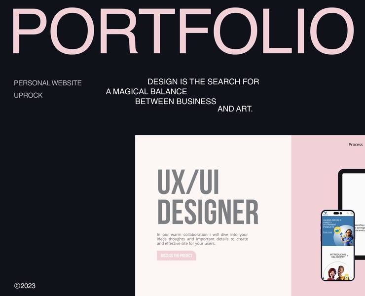 Portfolio Website | UX/UI на Dprofile