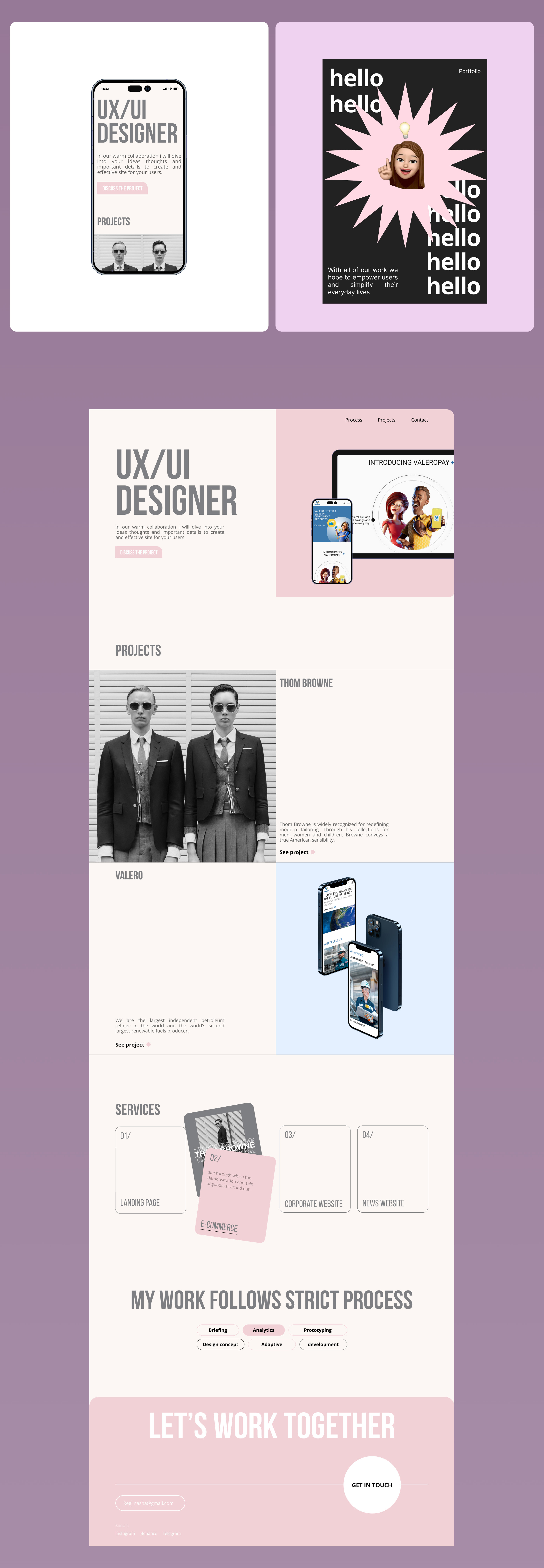 Portfolio Website | UX/UI — Изображение №2 — Интерфейсы на Dprofile