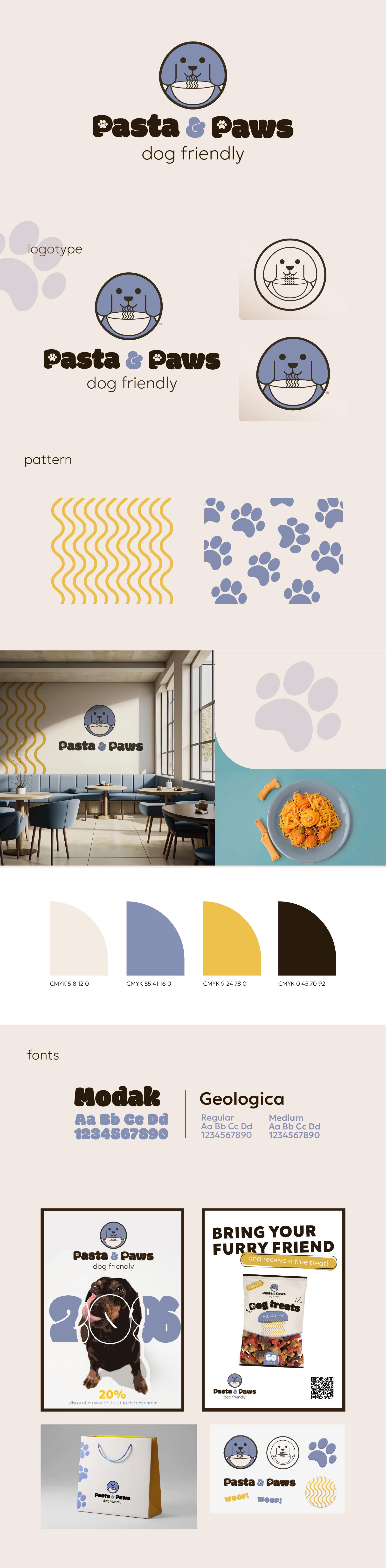 Айдентика Pasta & Paws — Изображение №1 — Брендинг на Dprofile