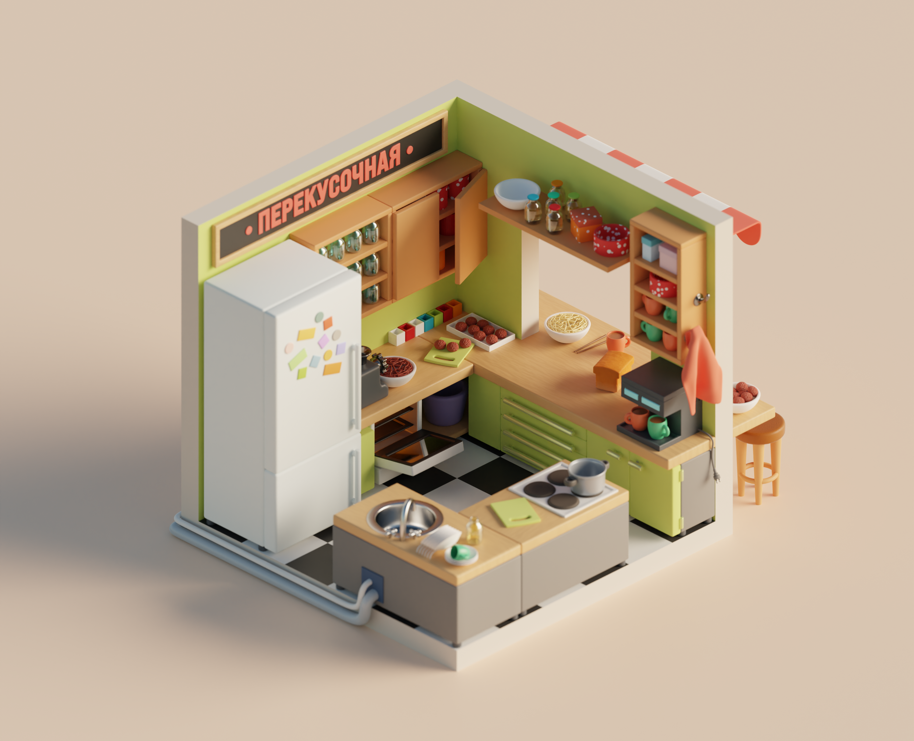 Мир в изометрии. Часть I. — Иллюстрация, 3D на Dprofile