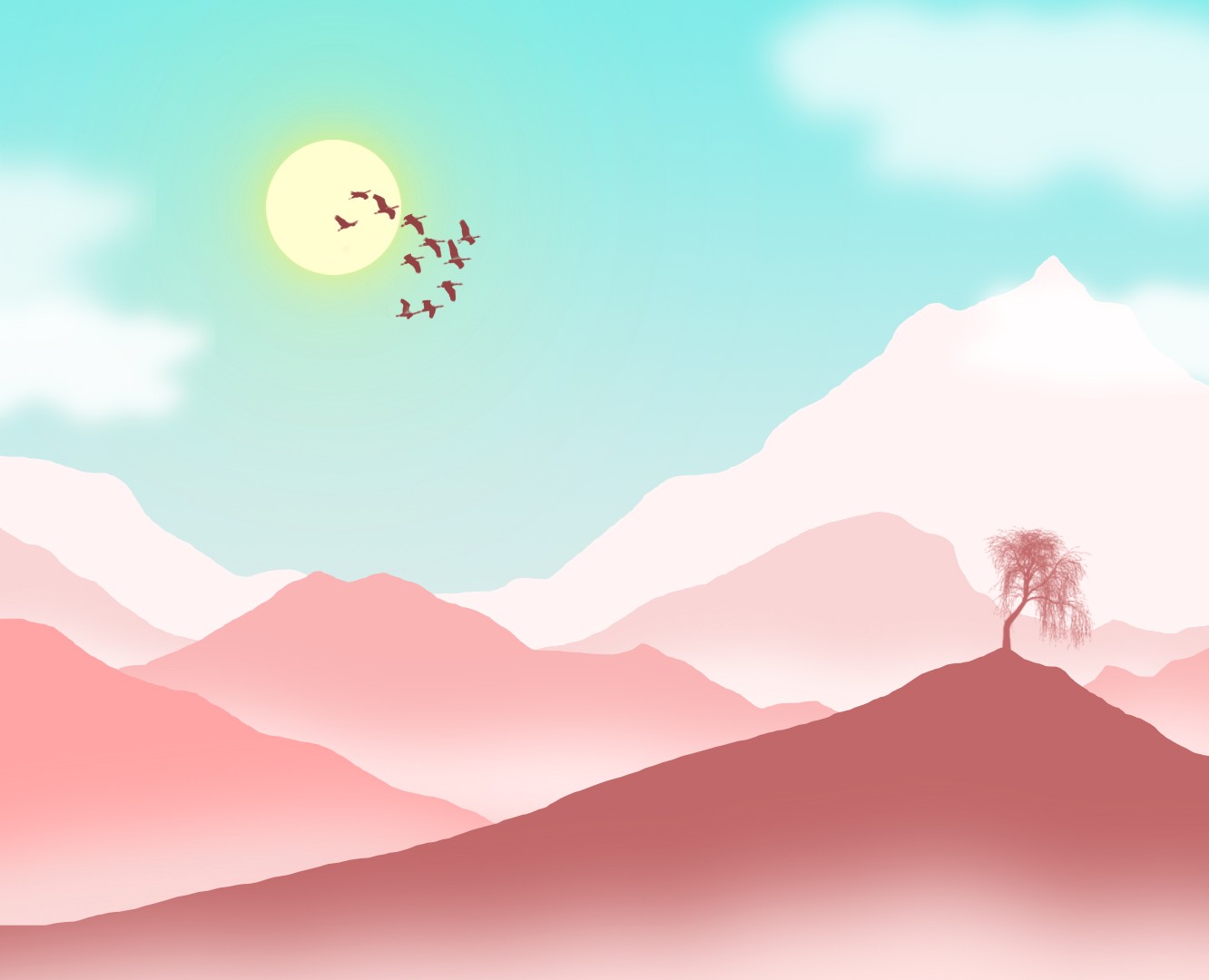 Растровая иллюстрация. Пейзаж — Иллюстрация на Dprofile
