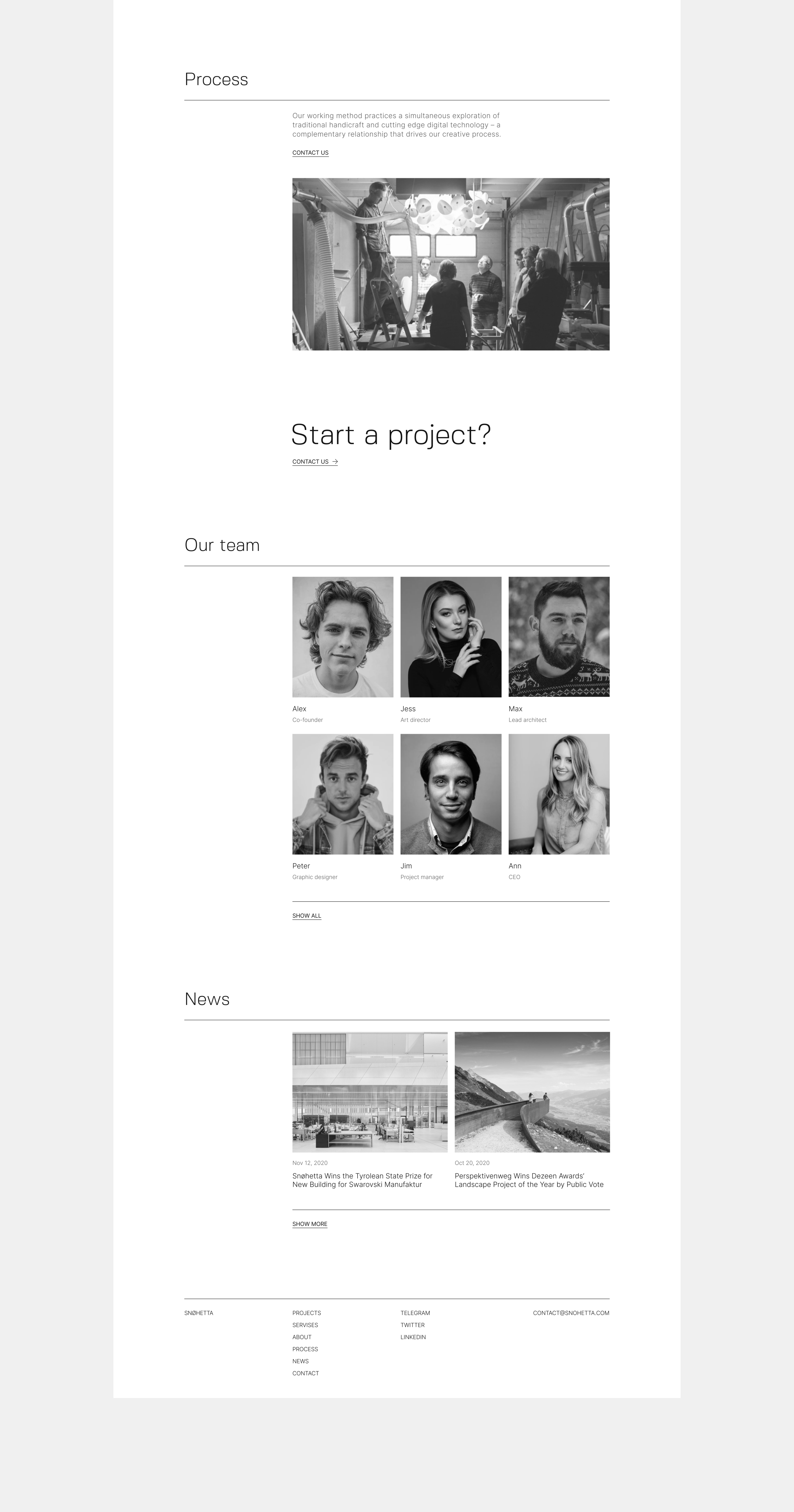 Snøhetta website redesgn — Изображение №4 — Интерфейсы, Анимация на Dprofile