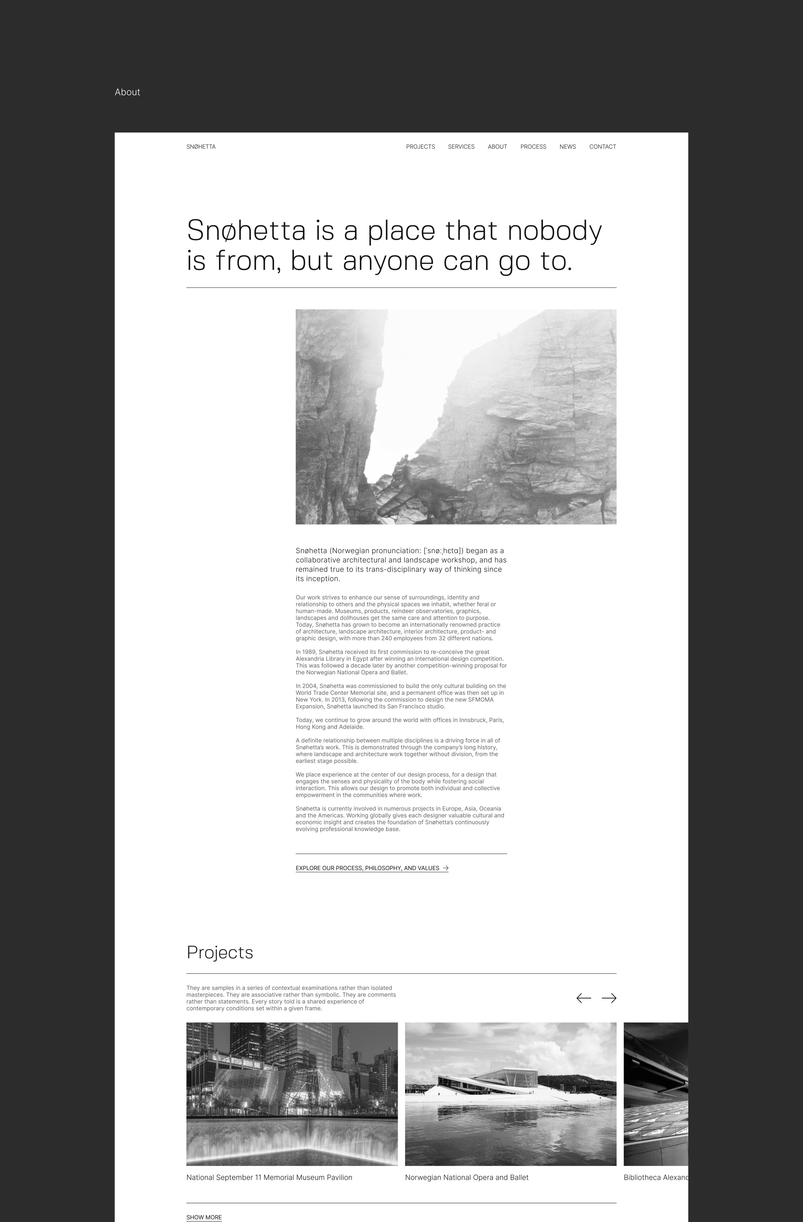 Snøhetta website redesgn — Изображение №13 — Интерфейсы, Анимация на Dprofile