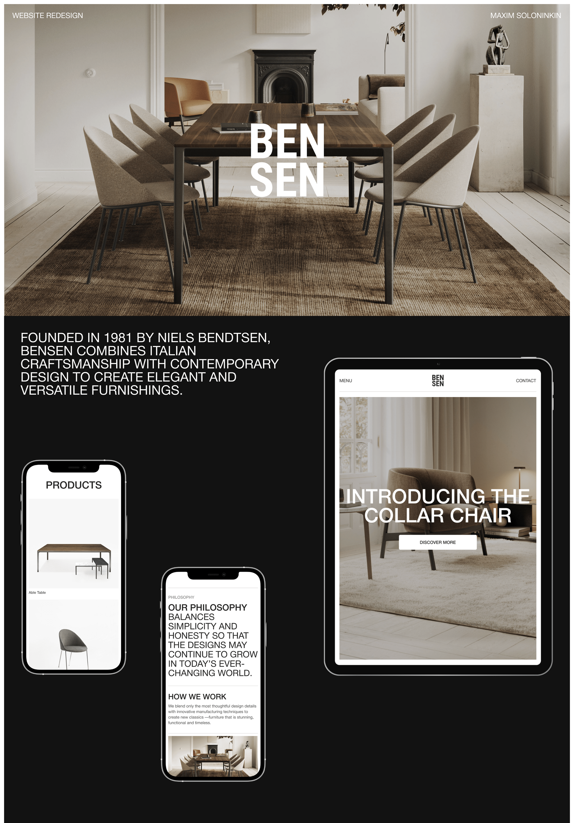 Bensen website redesign — Изображение №1 — Интерфейсы на Dprofile