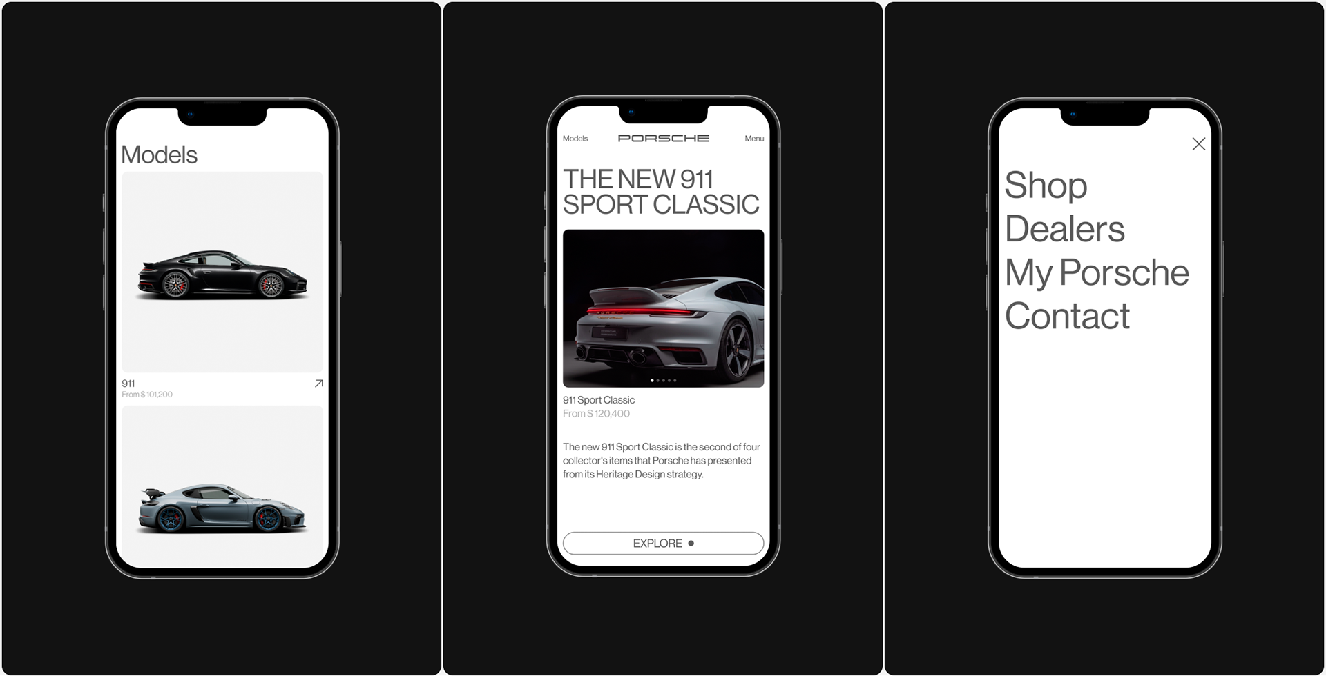 Porsche website redesign — Изображение №3 — Интерфейсы, Брендинг, Графика на Dprofile