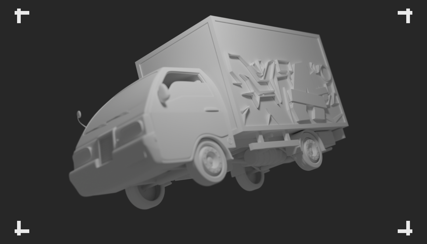 3D Clay Concept "Graffiti Truck" — Изображение №5 — 3D на Dprofile