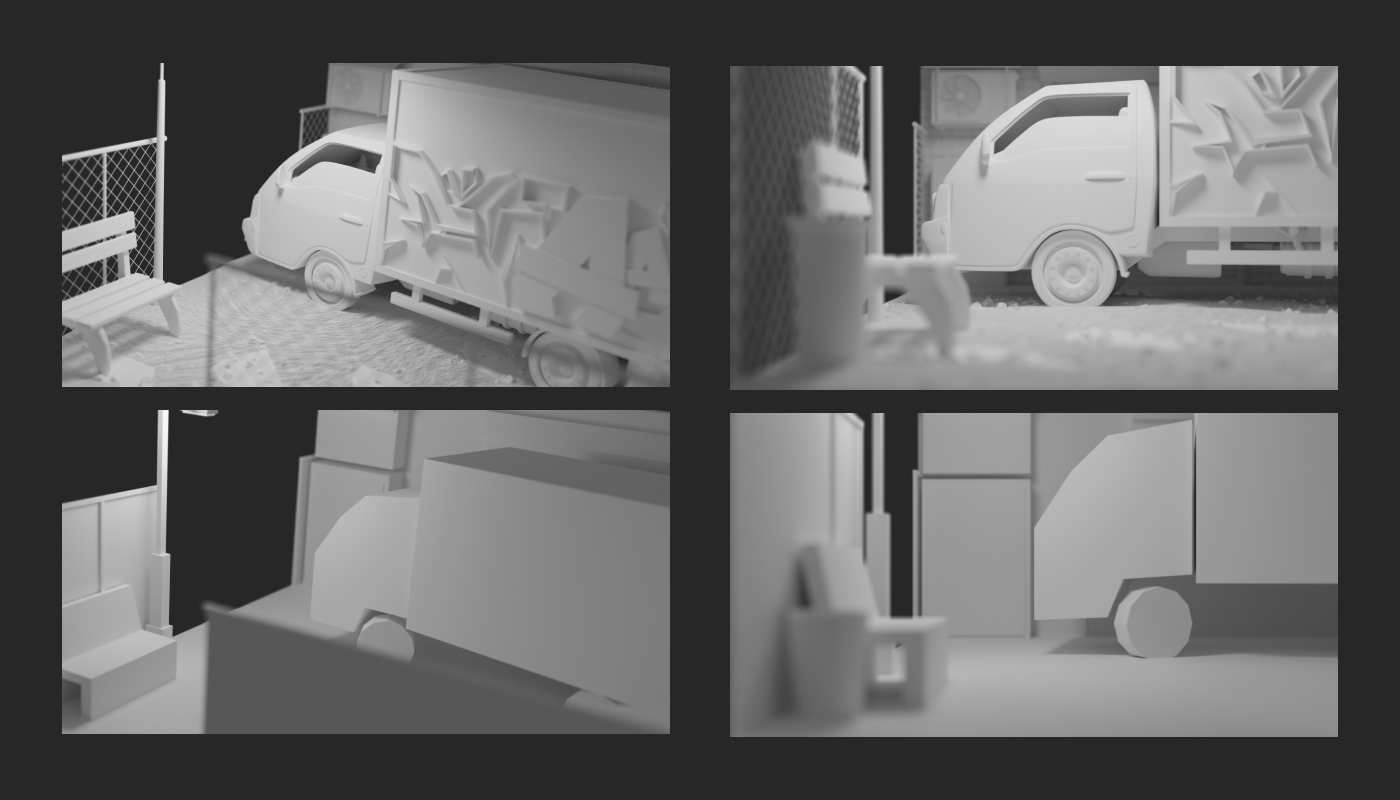 3D Clay Concept "Graffiti Truck" — Изображение №4 — 3D на Dprofile