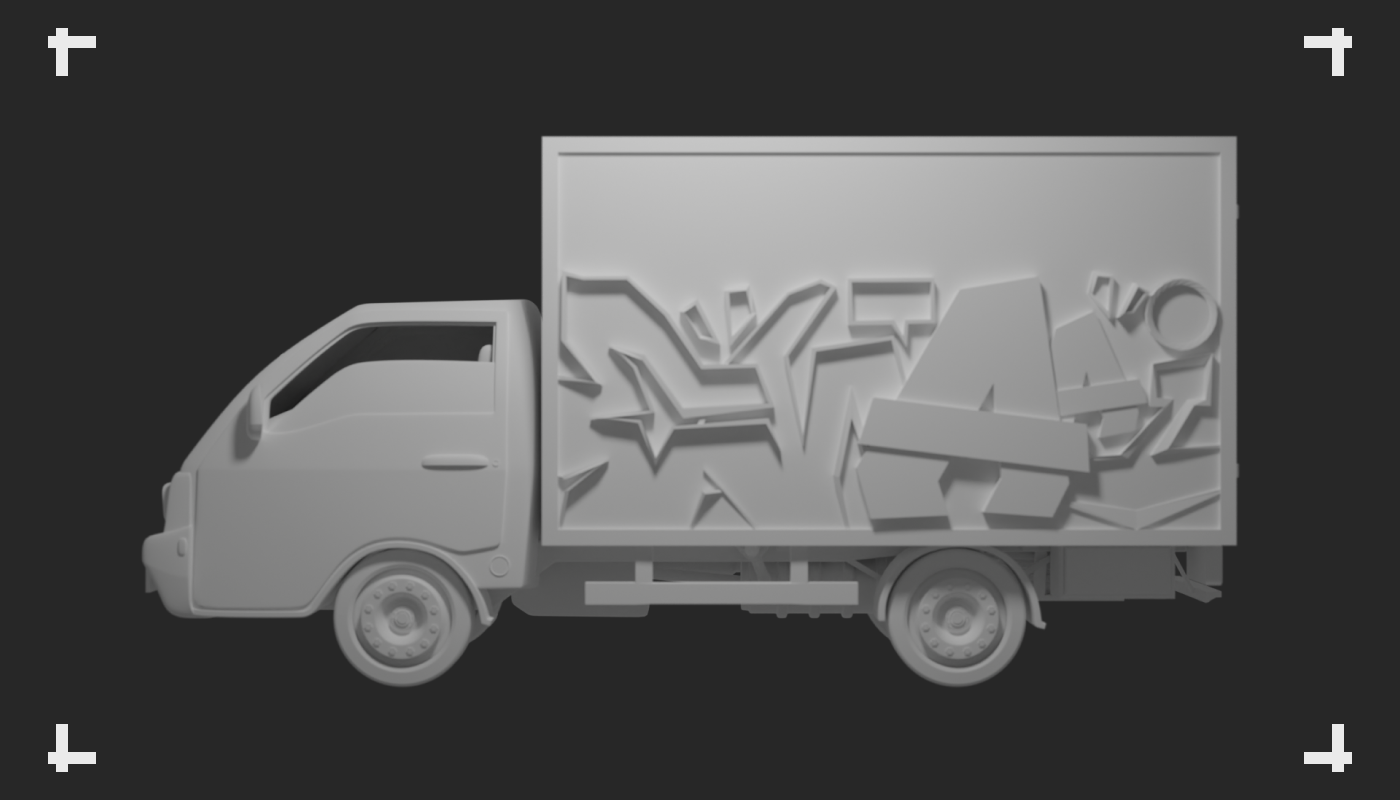 3D Clay Concept "Graffiti Truck" — Изображение №9 — 3D на Dprofile