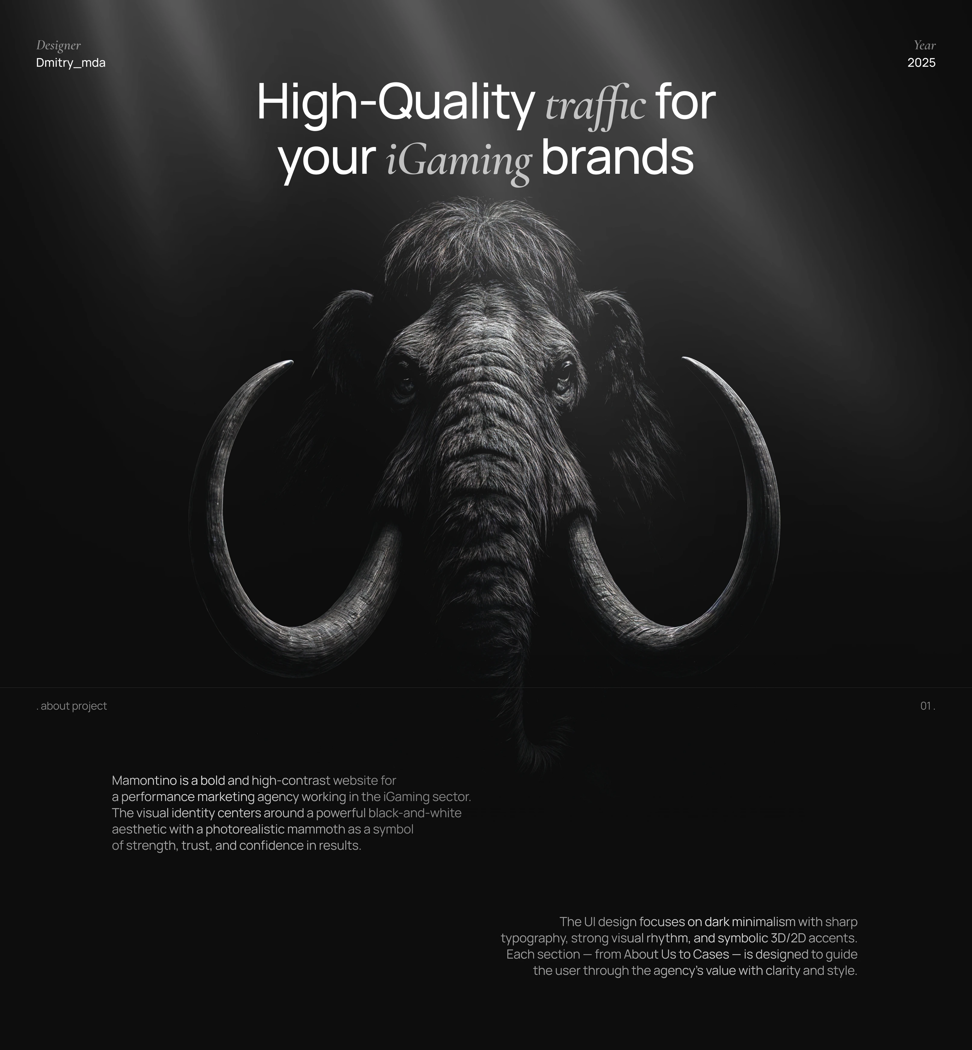 Mamontino | Landing page — Изображение №1 — Интерфейсы, Анимация на Dprofile