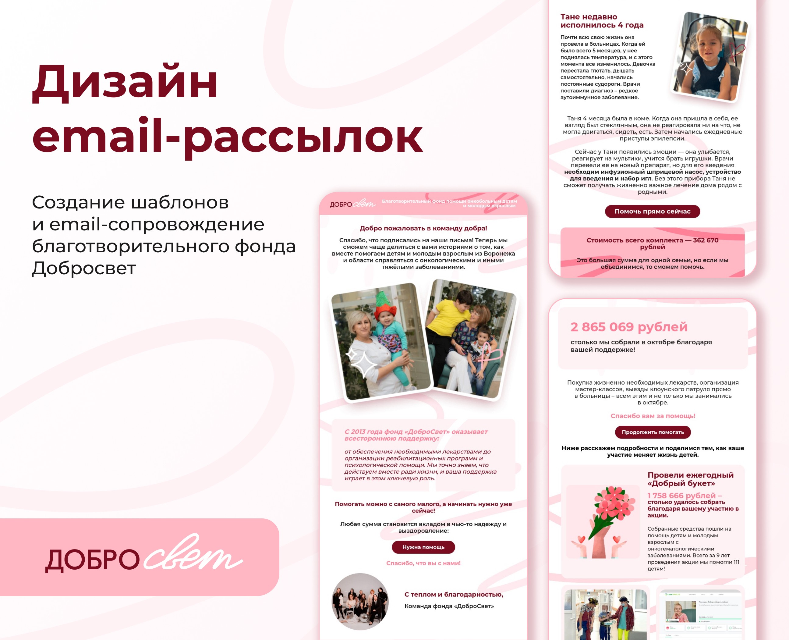 Email-рассылки для БФ "Добросвет" — Маркетинг на Dprofile