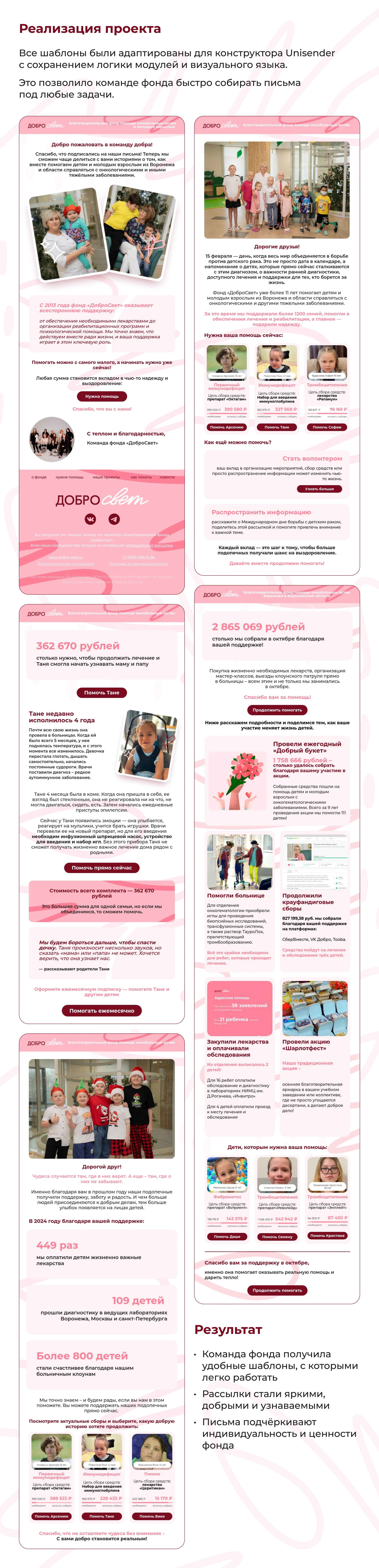 Email-рассылки для БФ "Добросвет" — Изображение №3 — Маркетинг на Dprofile