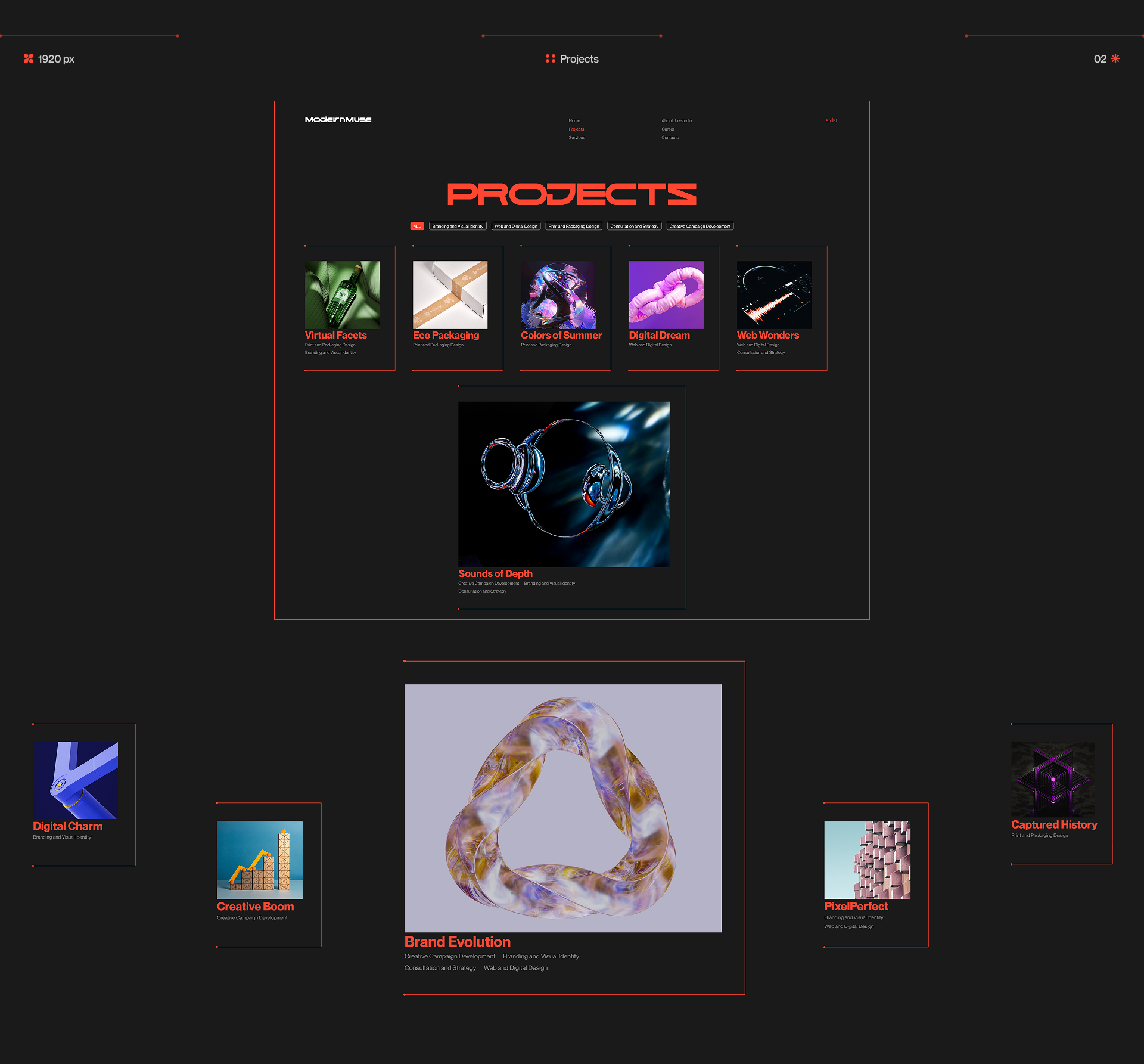 Design Studio - ModernMuse — Изображение №5 — Интерфейсы, Брендинг на Dprofile