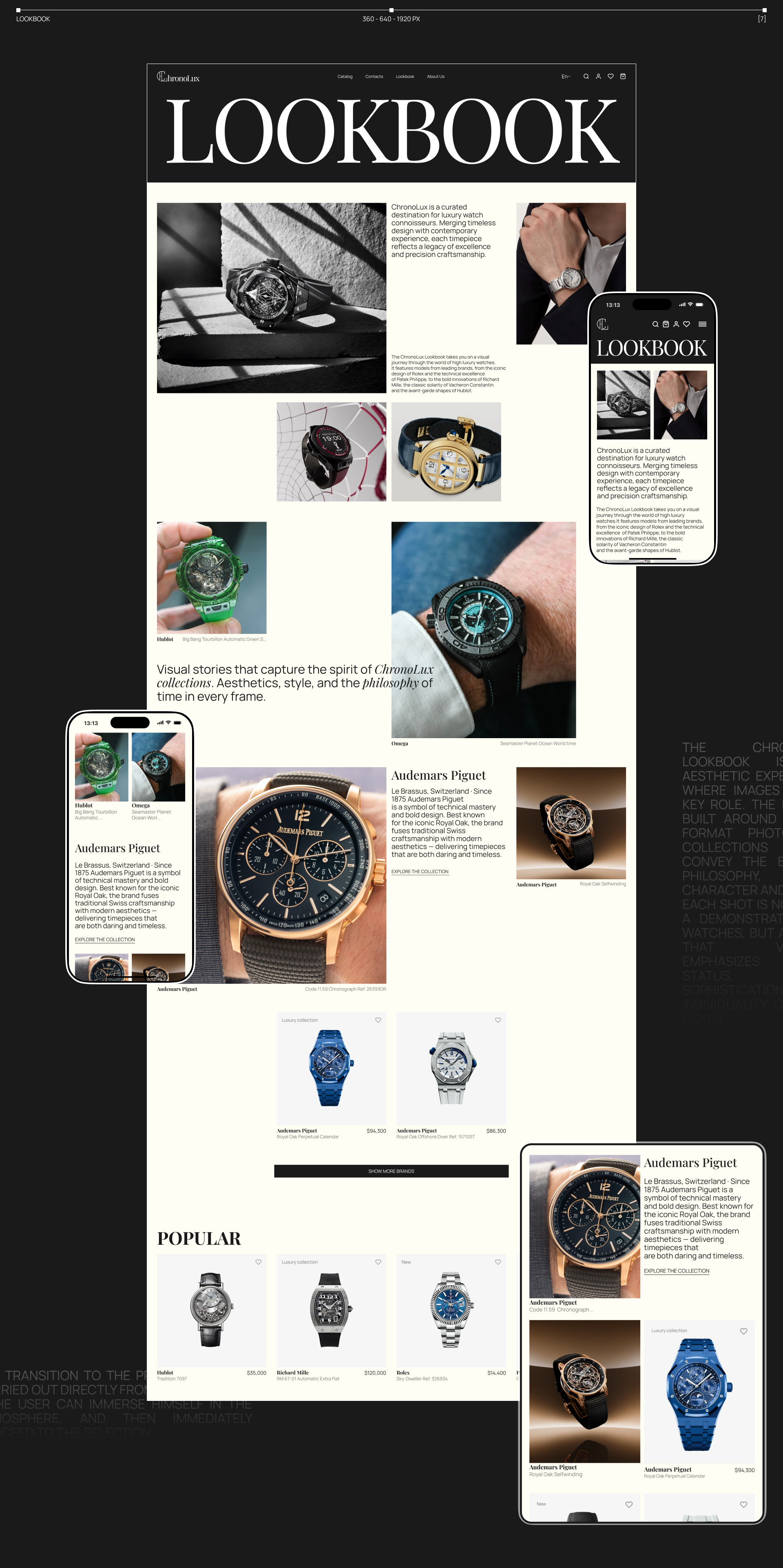 E-Commerce UI/UX - Luxury Watch - ChronoLux — Изображение №12 — Интерфейсы, Брендинг на Dprofile