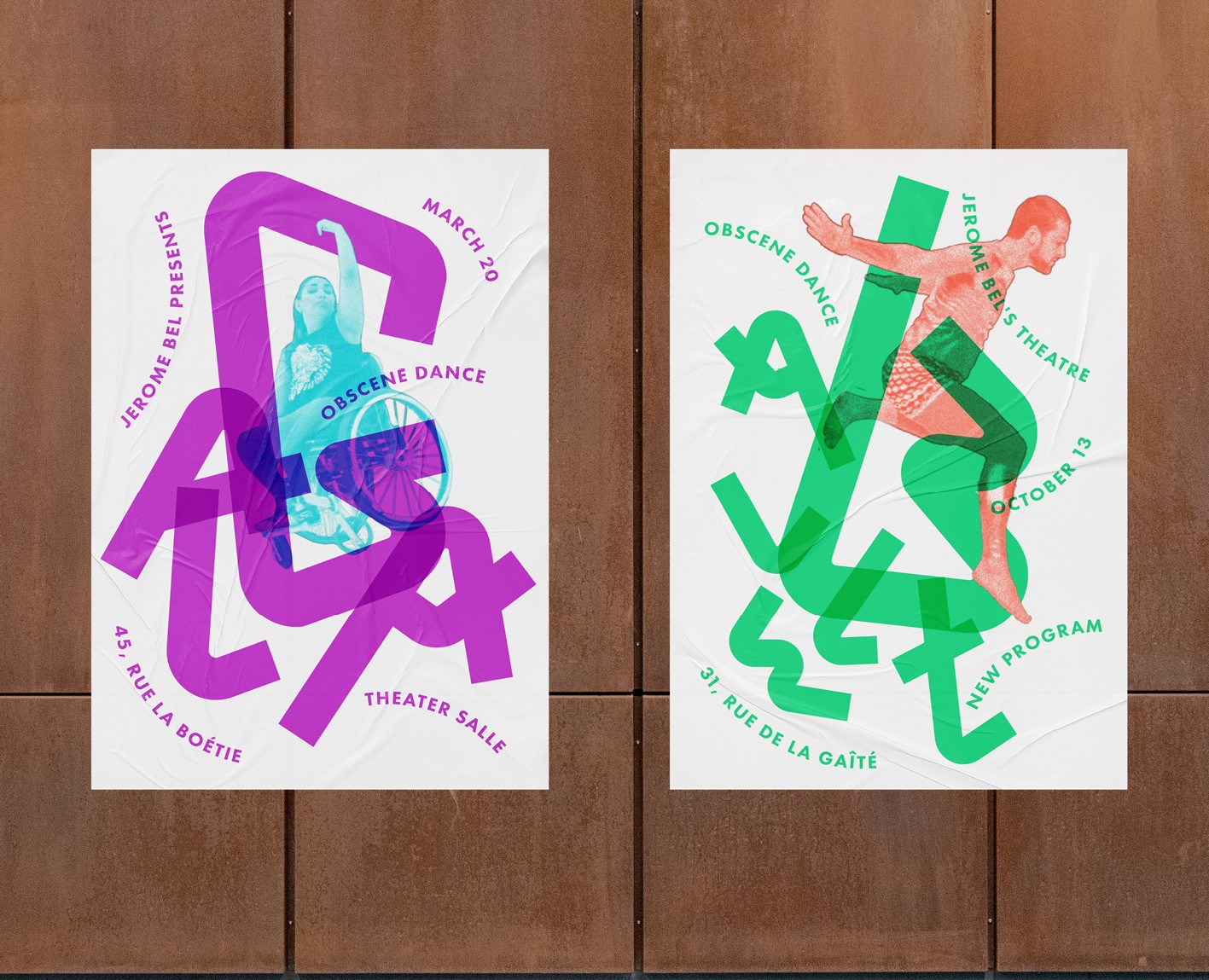 айдентика для постановок Жерома Беля на Dprofile