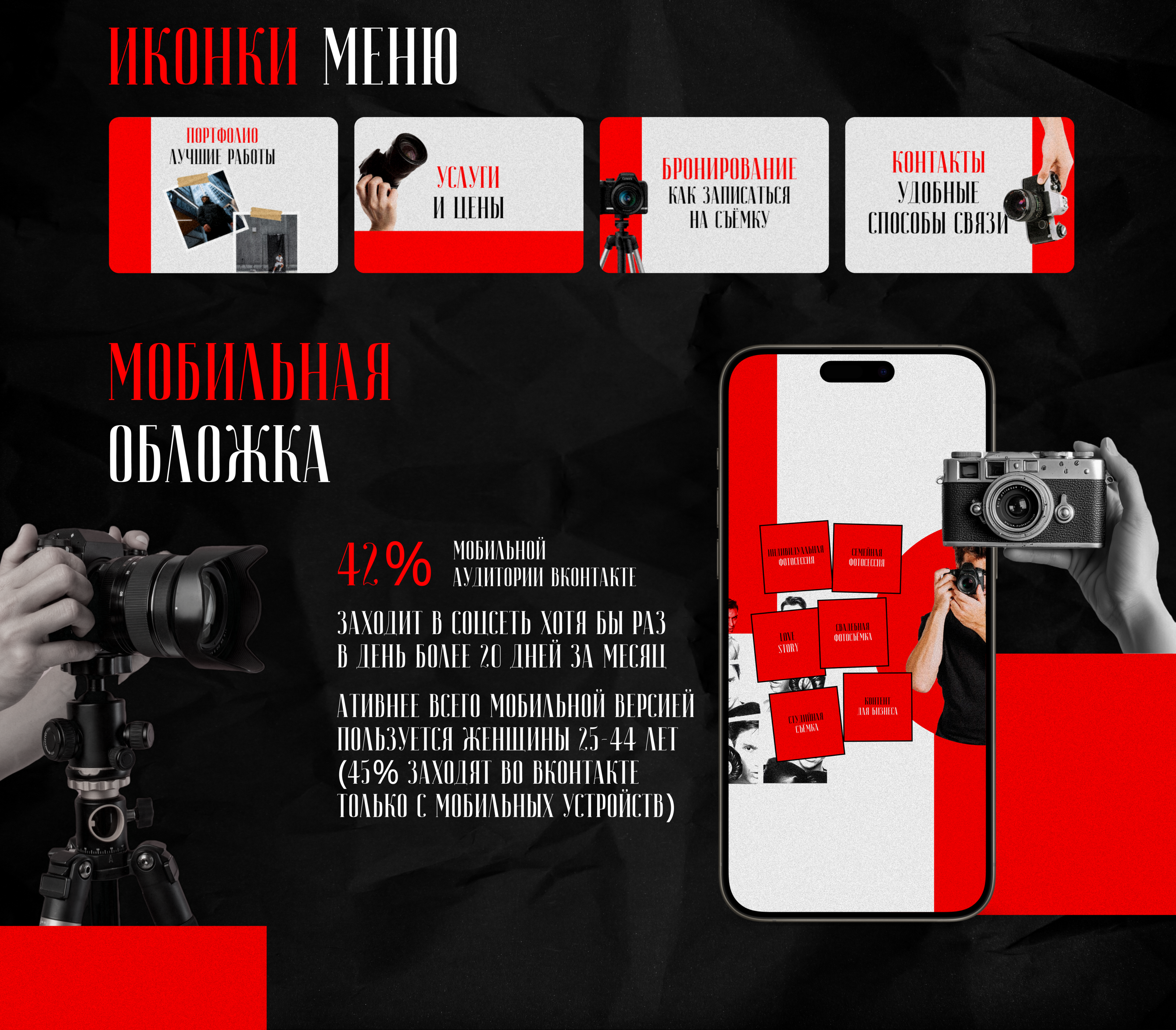 Оформление группы в ВКонтакте | Фотограф — Изображение №3 — Интерфейсы, Брендинг на Dprofile