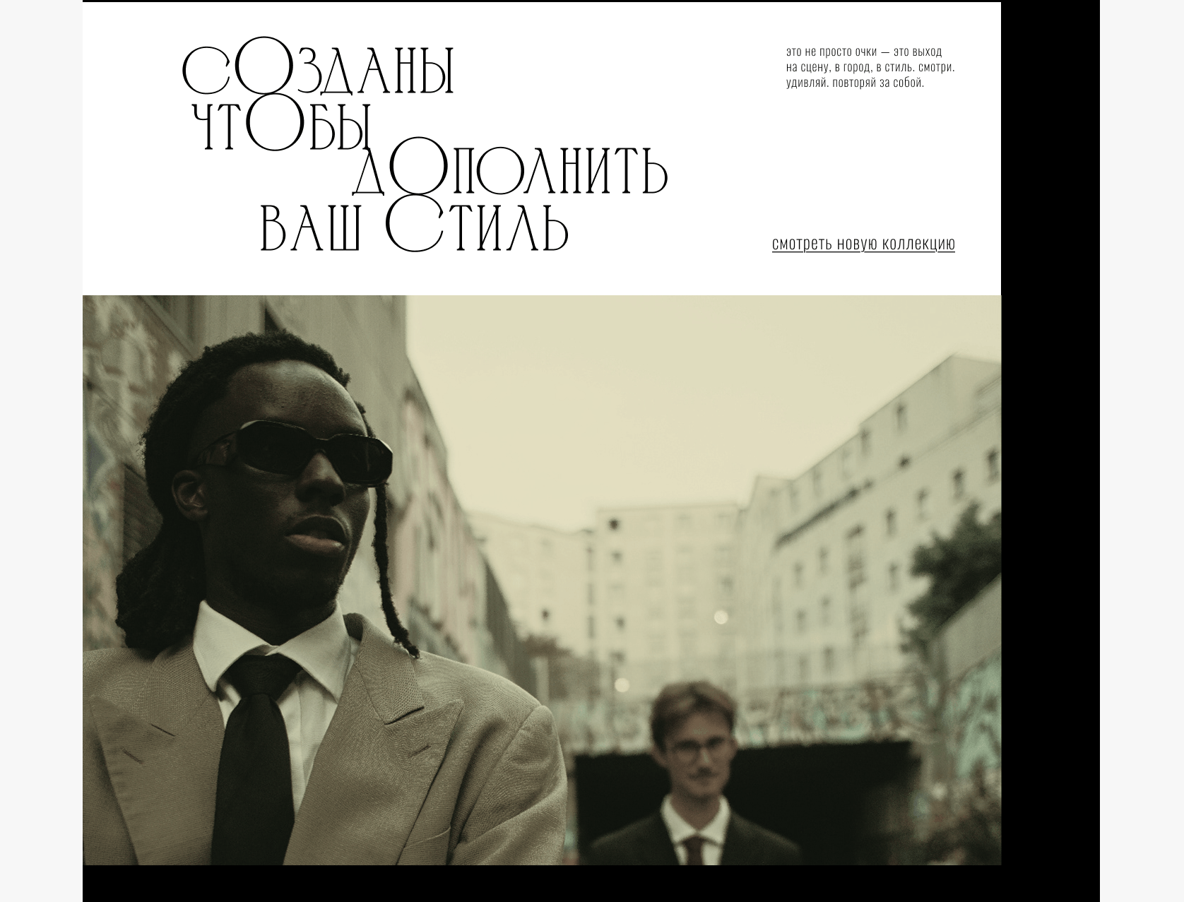 Дизайн сайта для бренда оптики | Лендинг | Landing page — Изображение №2 — Интерфейсы, Графика на Dprofile