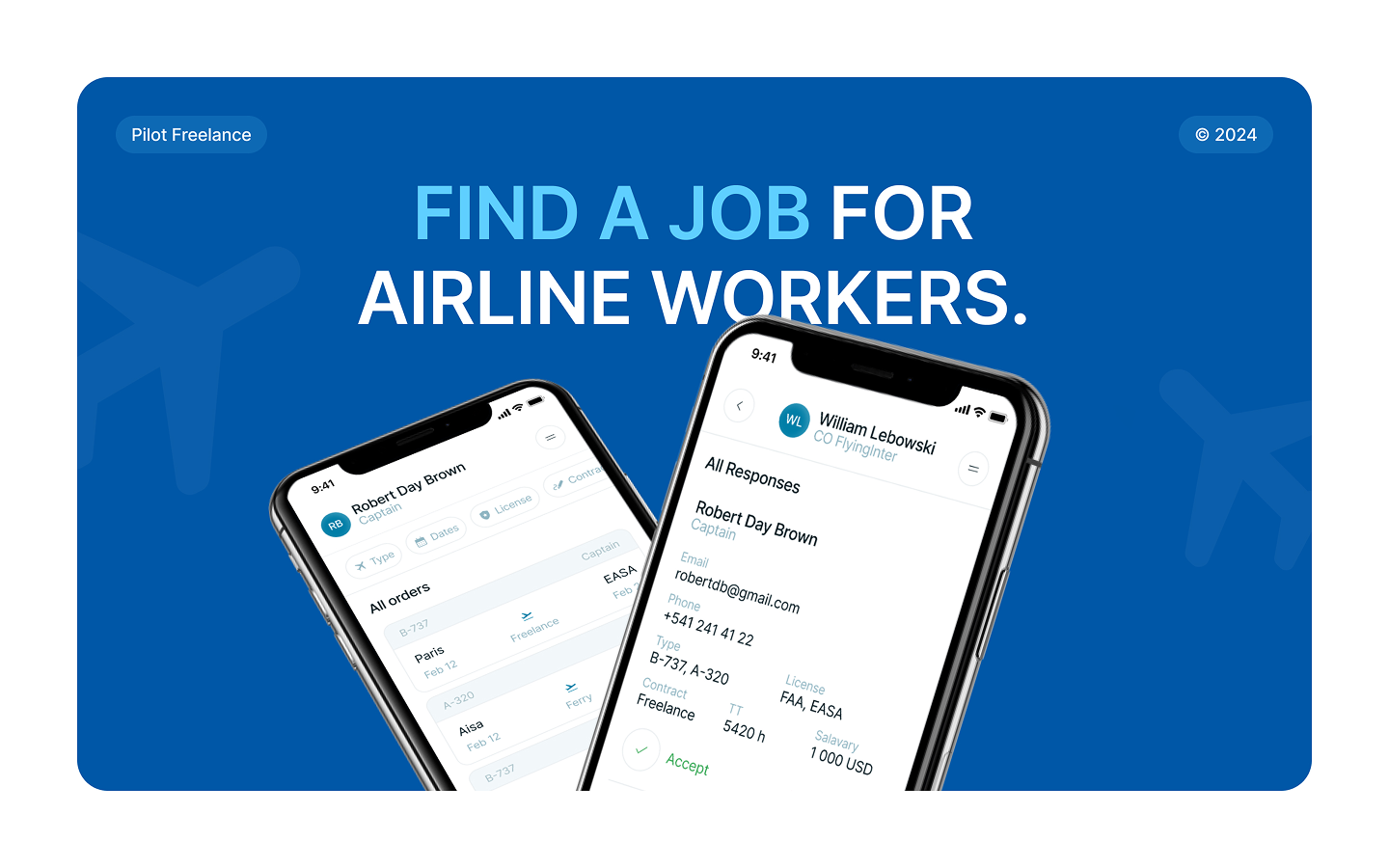 PilotFreelance (MobileApp) — Изображение №1 — Интерфейсы на Dprofile
