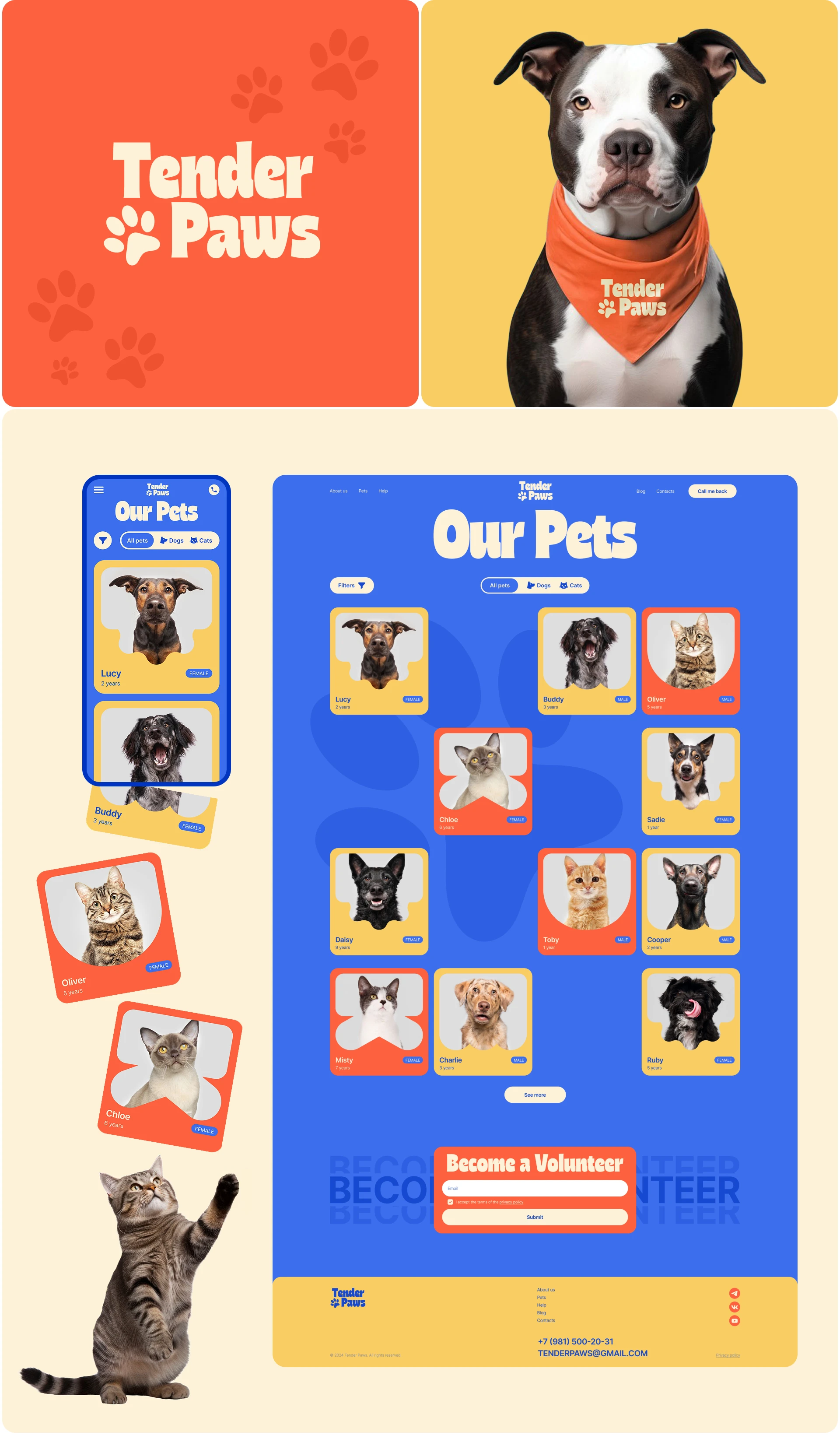 Tender Paws | Corporate website concept — Изображение №4 — Интерфейсы на Dprofile