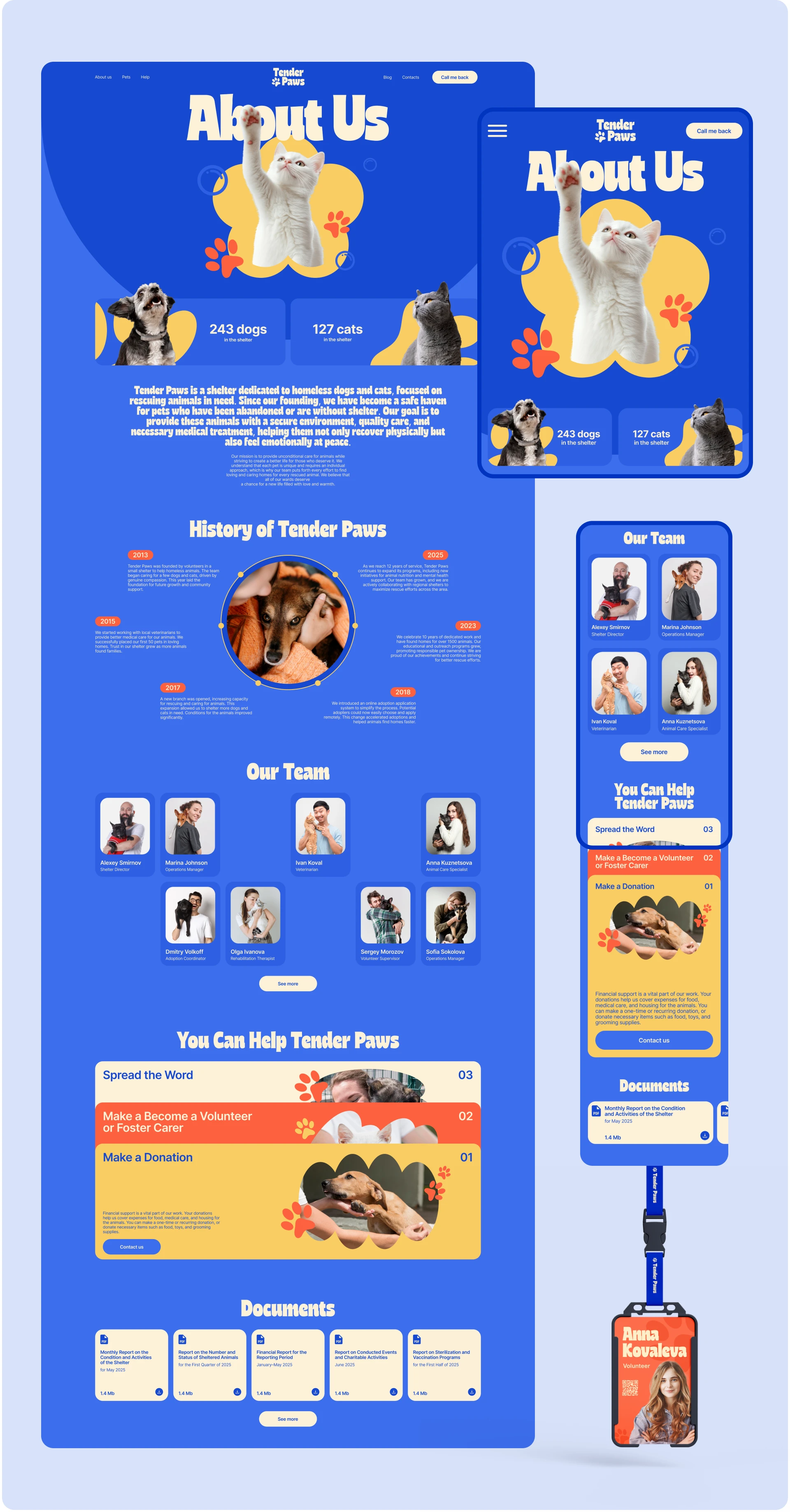 Tender Paws | Corporate website concept — Изображение №6 — Интерфейсы на Dprofile