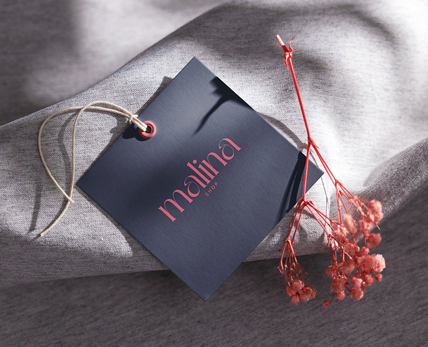 Malina — айдентика для бренда одежды 2023 на Dprofile