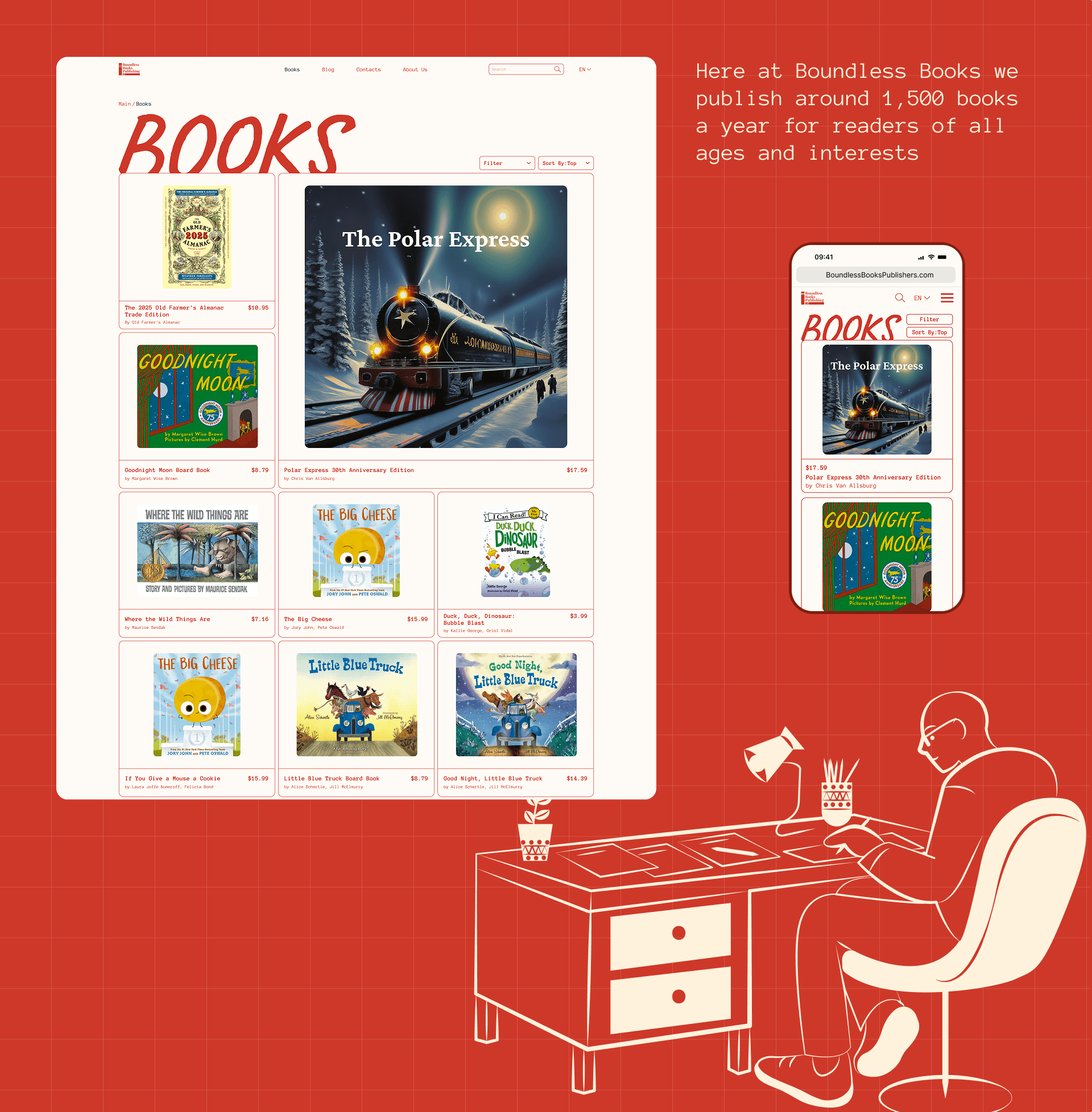 Boundless Books Publishers — Изображение №5 — Интерфейсы на Dprofile