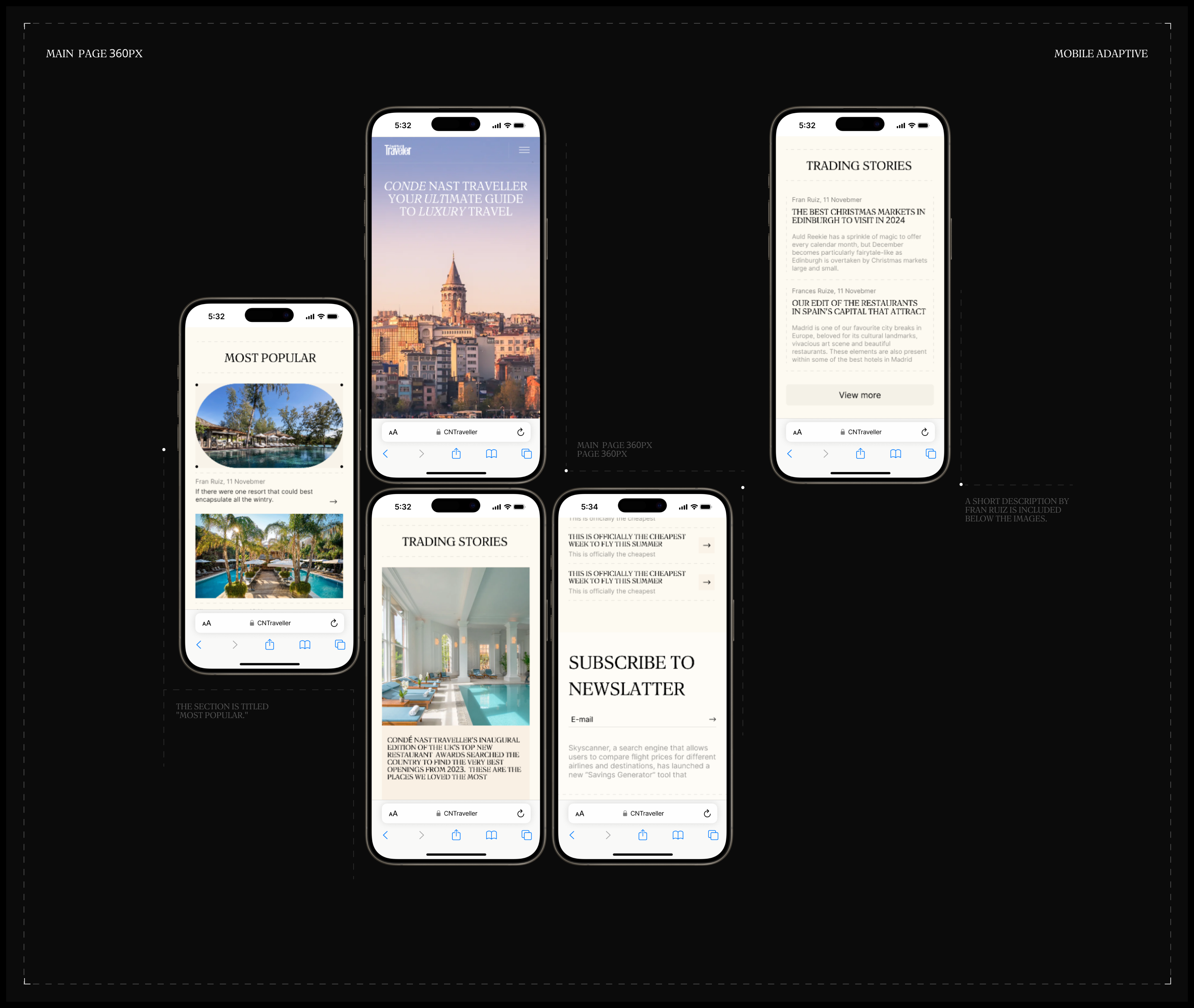 CONDE NAST TRAVELER ( UX/UI ) — Изображение №5 — Интерфейсы, Брендинг на Dprofile