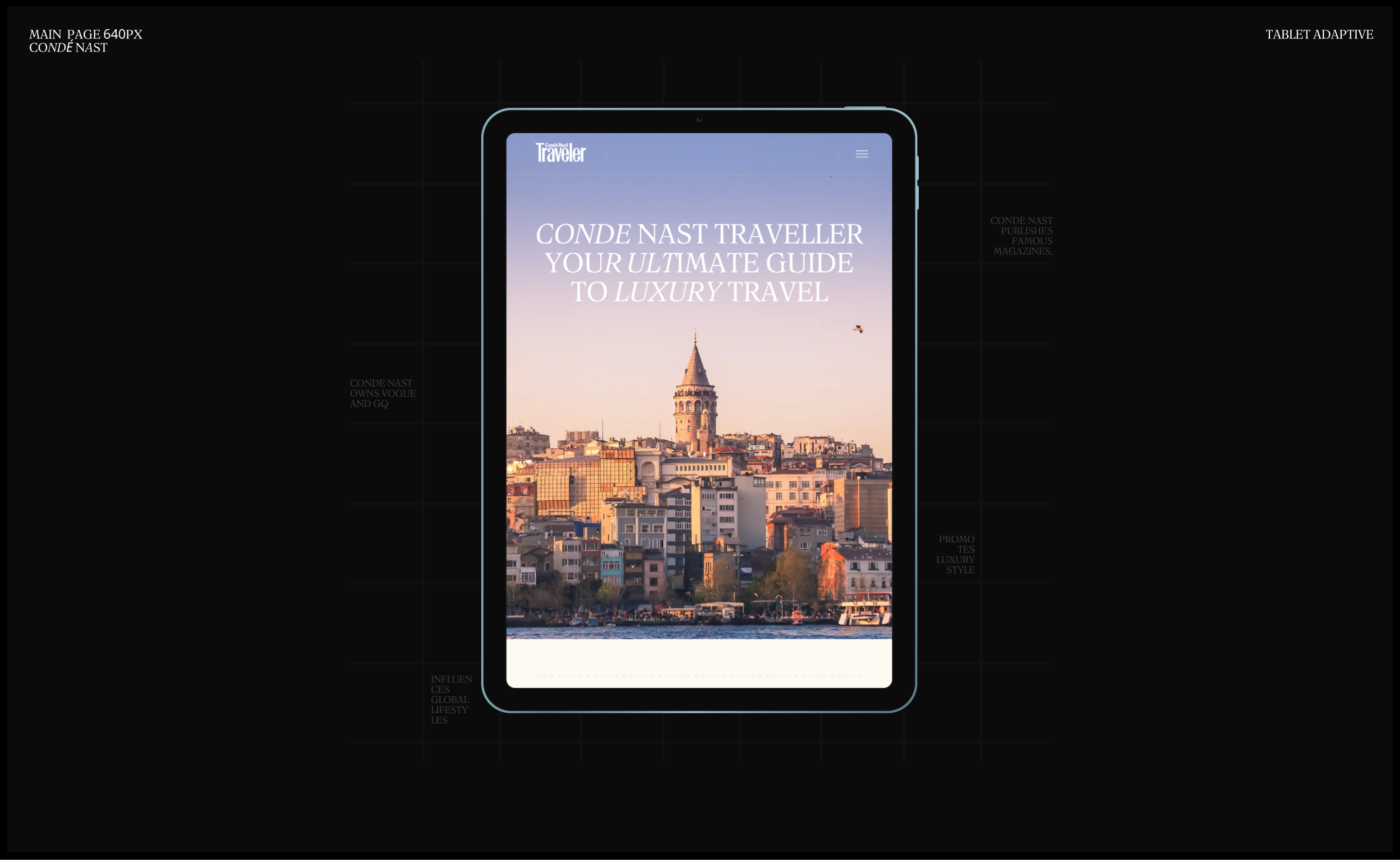 CONDE NAST TRAVELER ( UX/UI ) — Изображение №3 — Интерфейсы, Брендинг на Dprofile