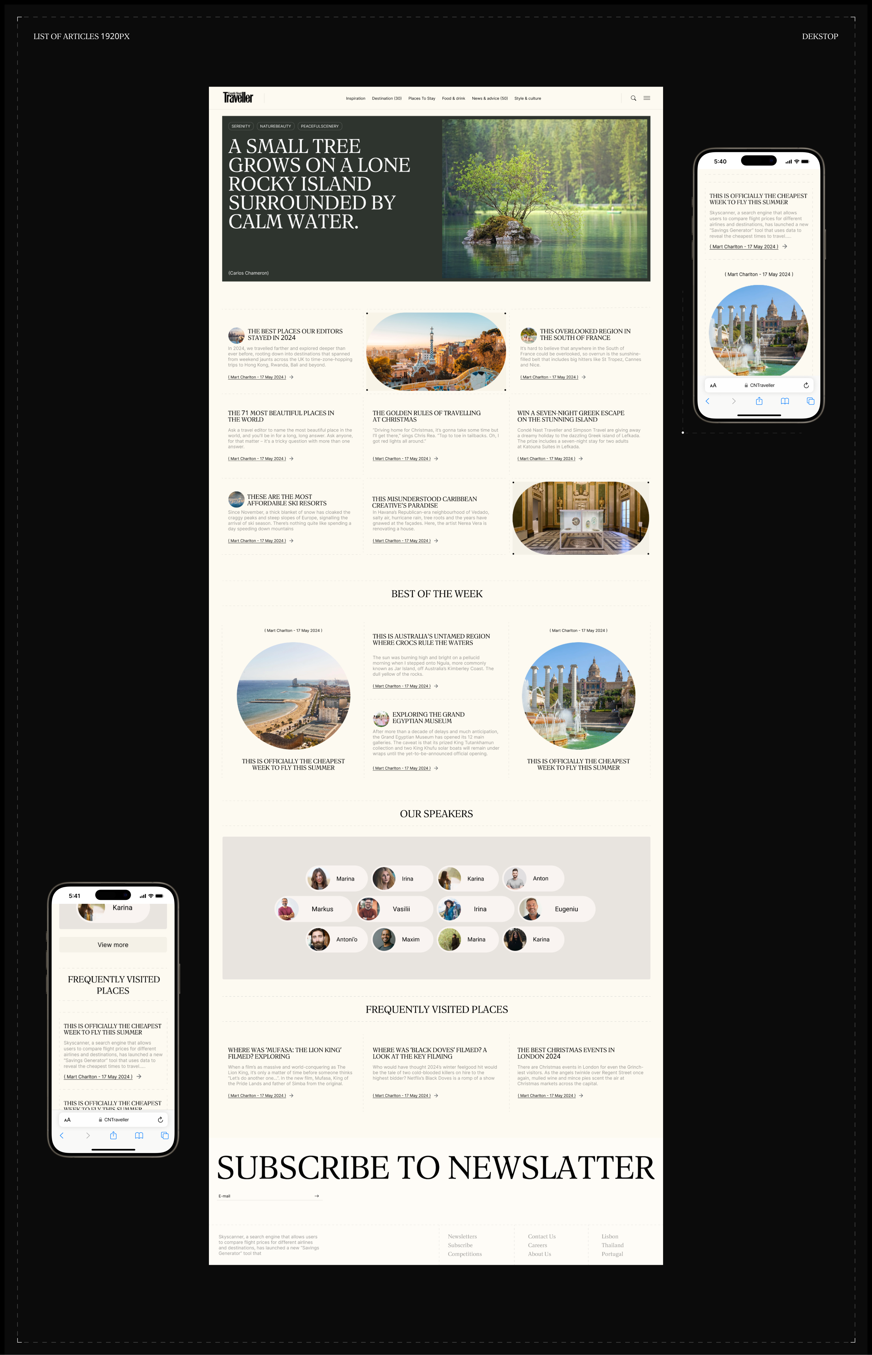 CONDE NAST TRAVELER ( UX/UI ) — Изображение №7 — Интерфейсы, Брендинг на Dprofile