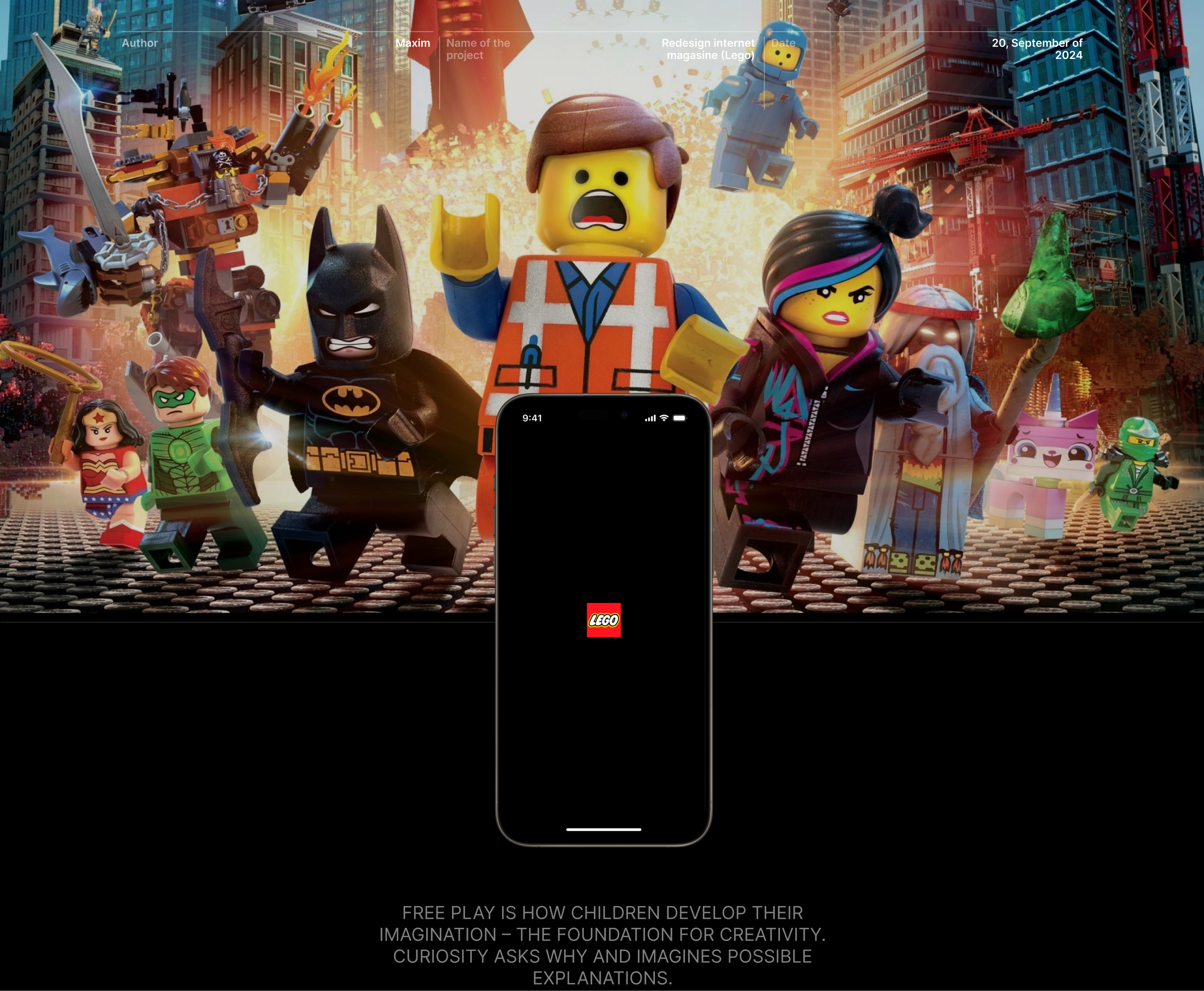 LEGO REDESIGN ( UX/UI ) — Изображение №1 — Интерфейсы на Dprofile