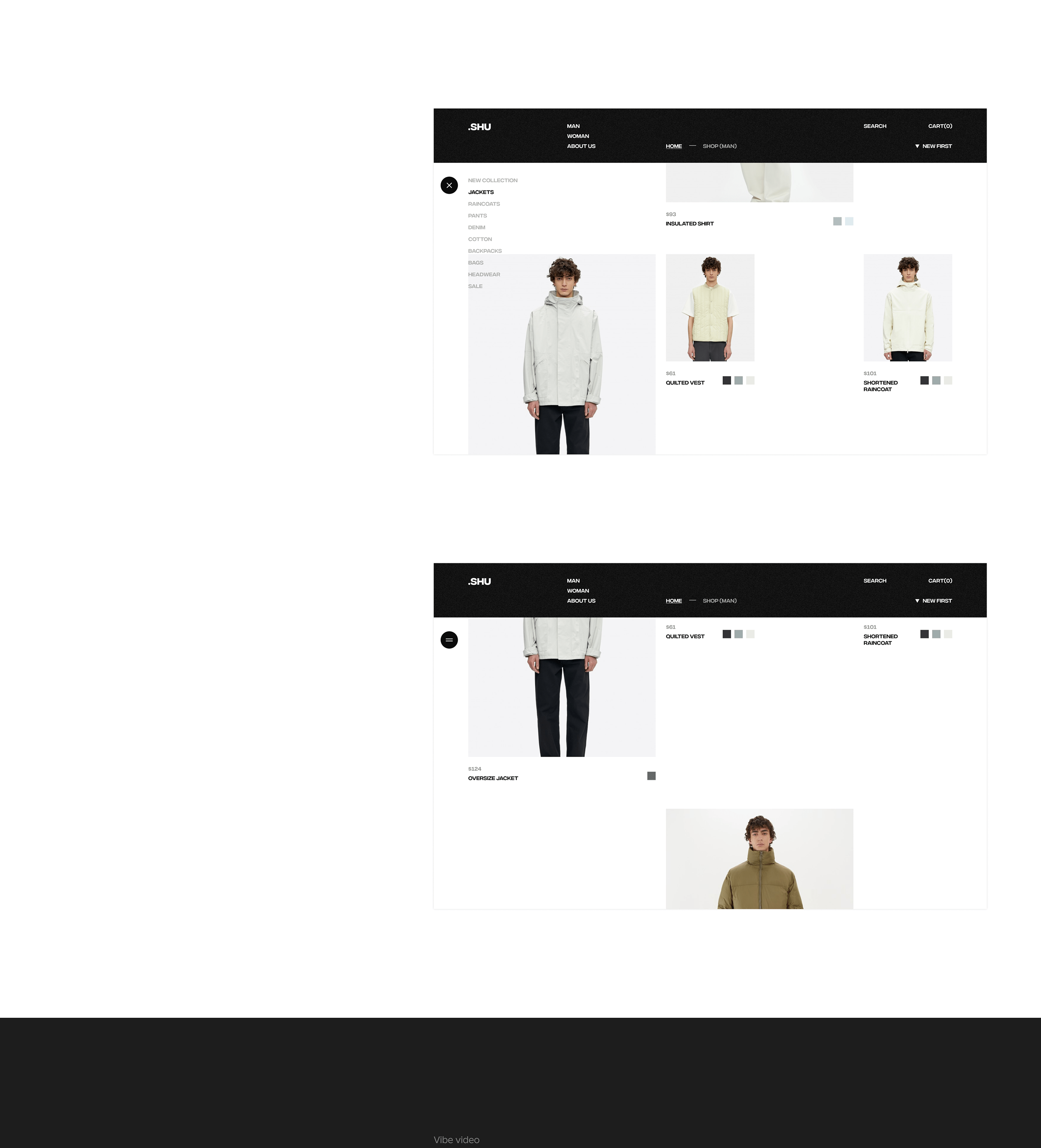 SHU - clothes store — Изображение №6 — Интерфейсы, Анимация на Dprofile
