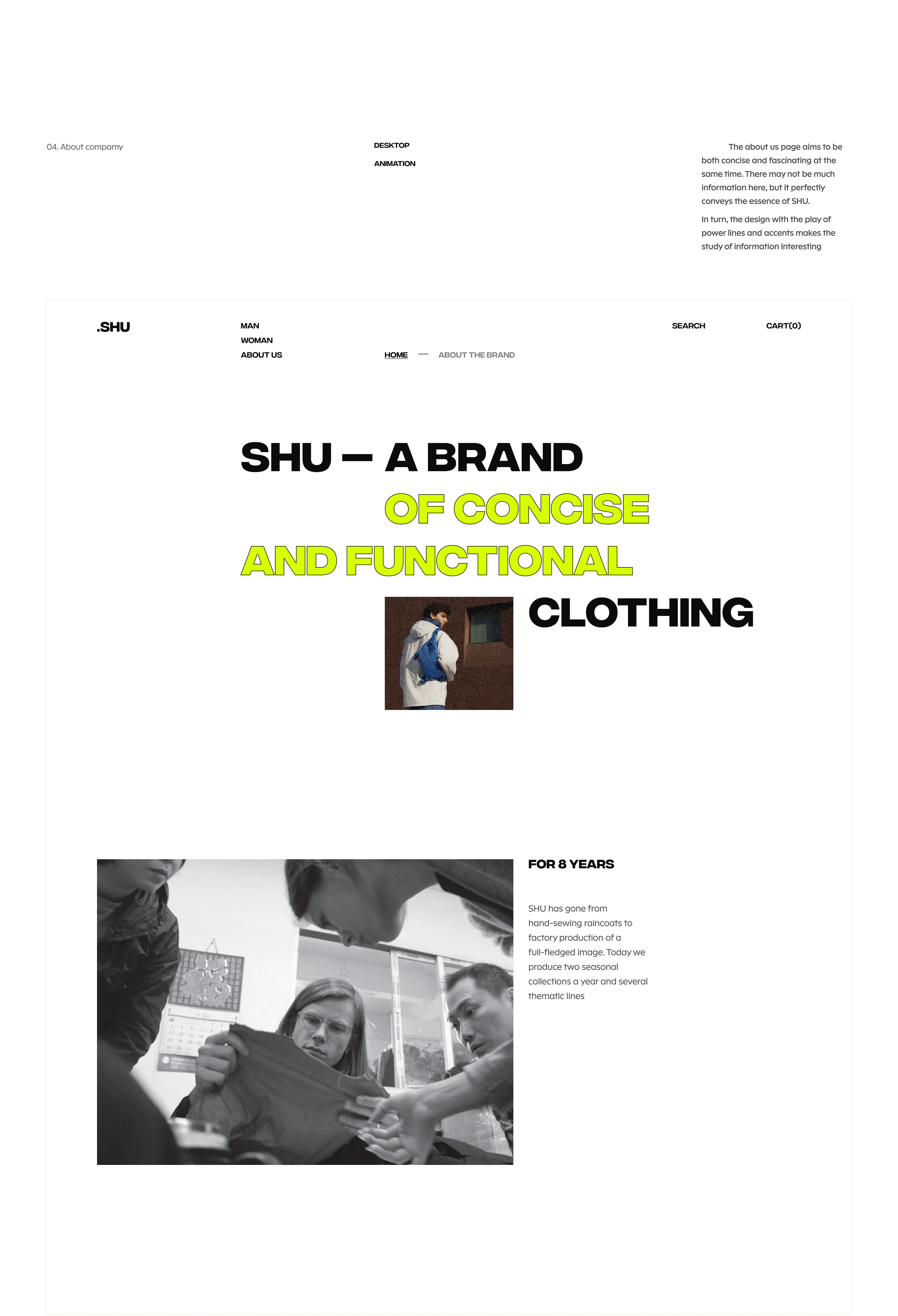 SHU - clothes store — Изображение №9 — Интерфейсы, Анимация на Dprofile