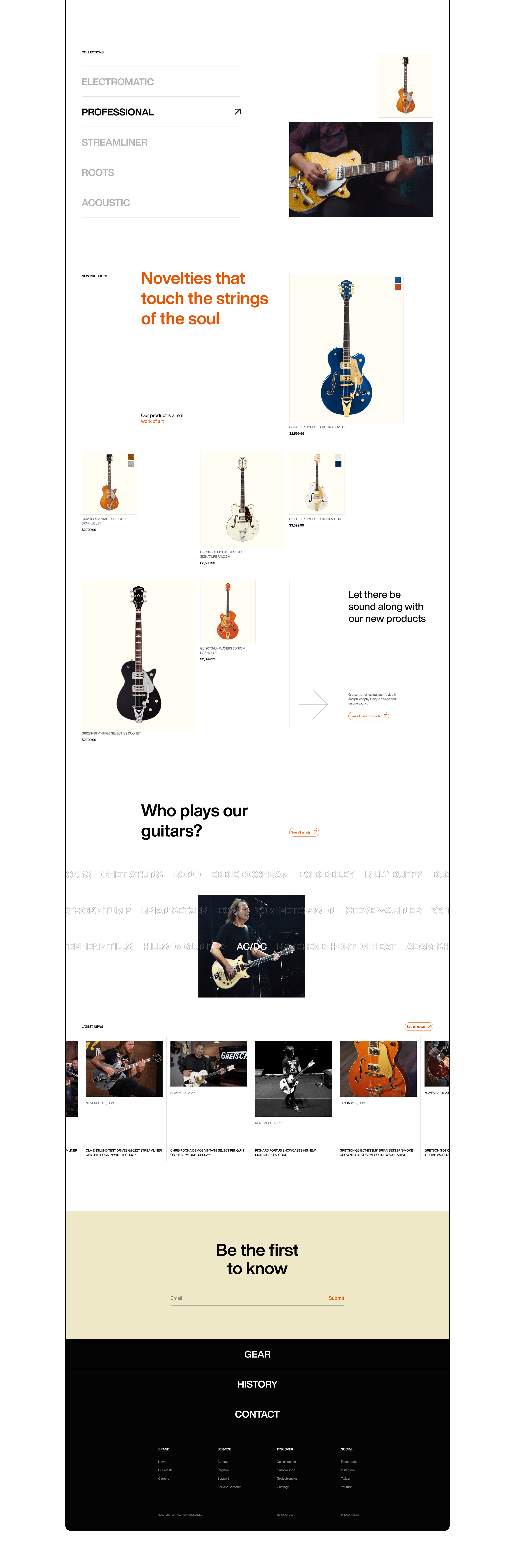 Gretsch Website Ecommerce — Изображение №5 — Интерфейсы, Анимация на Dprofile