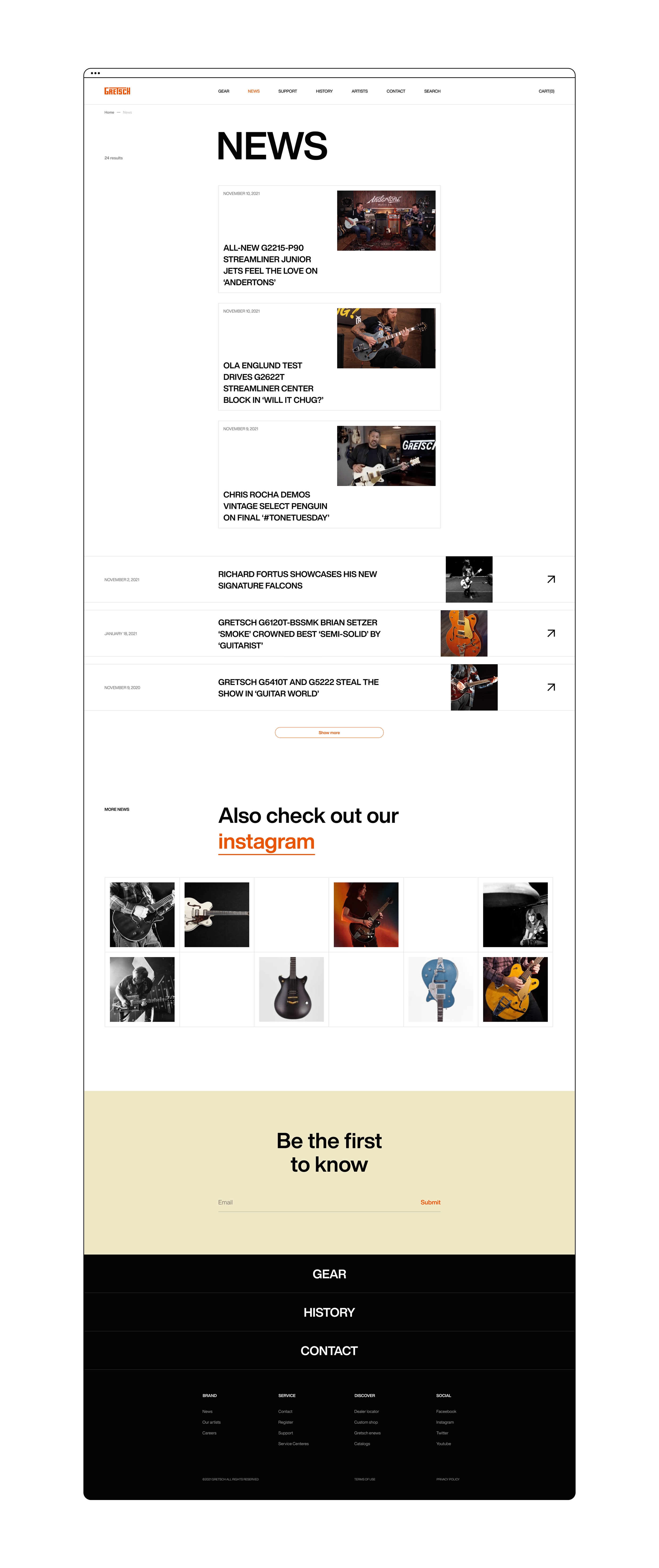 Gretsch Website Ecommerce — Изображение №14 — Интерфейсы, Анимация на Dprofile
