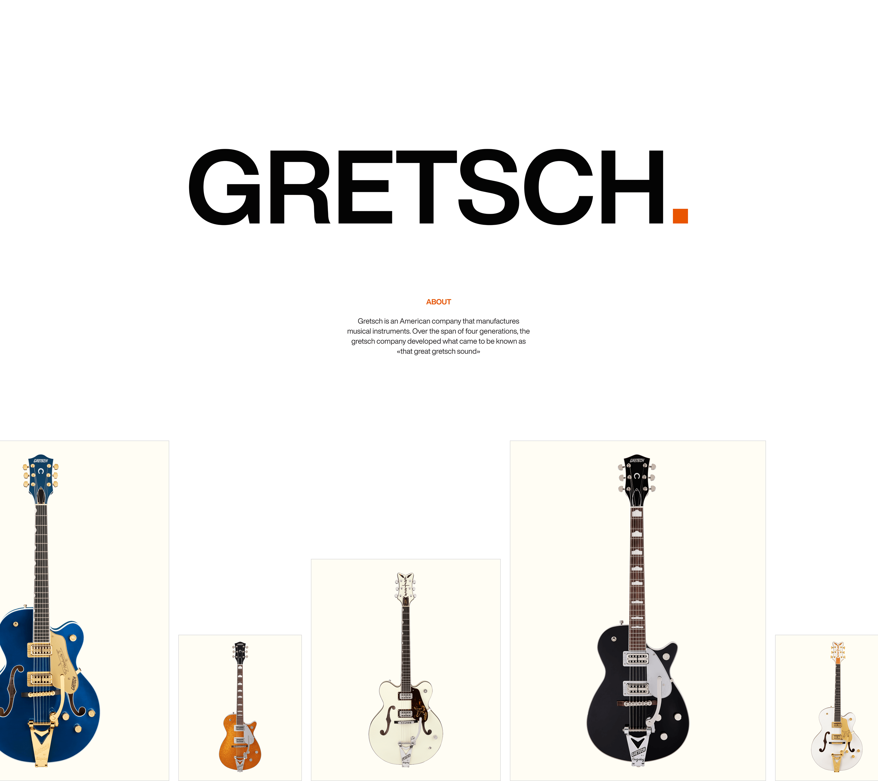 Gretsch Website Ecommerce — Изображение №1 — Интерфейсы, Анимация на Dprofile