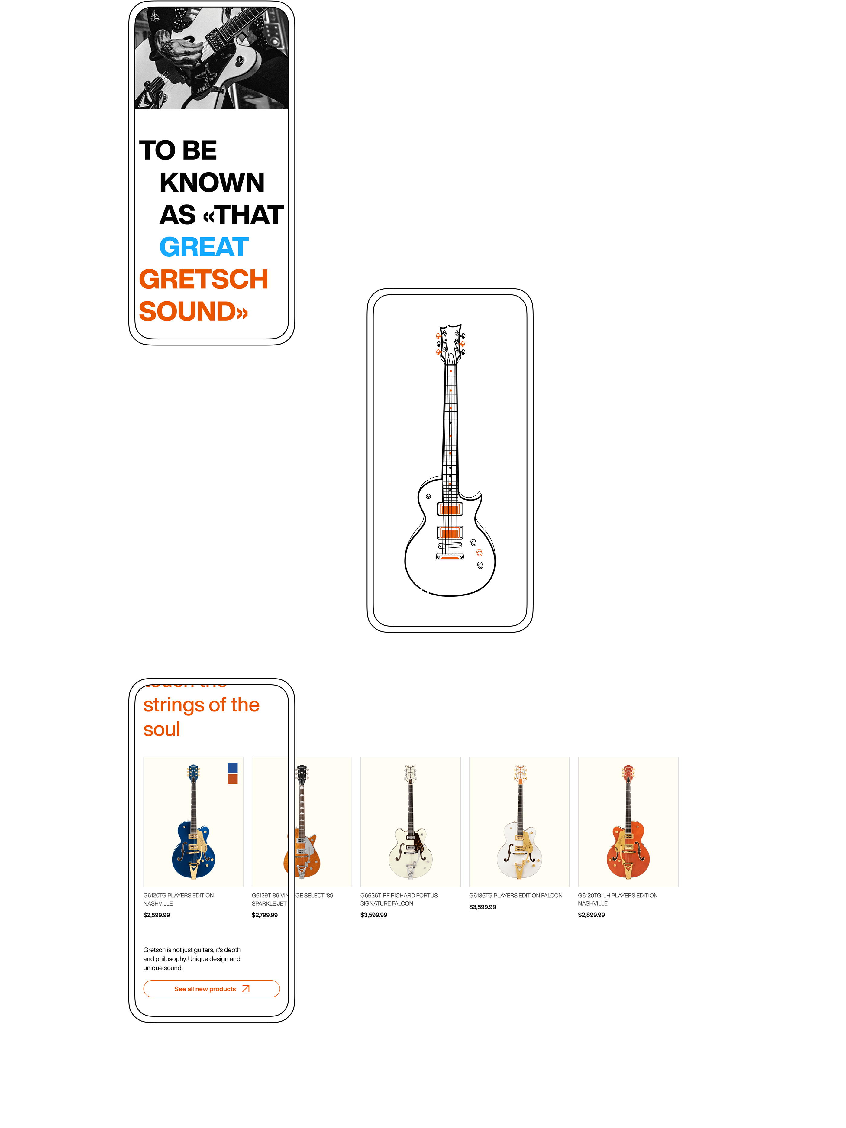 Gretsch Website Ecommerce — Изображение №6 — Интерфейсы, Анимация на Dprofile