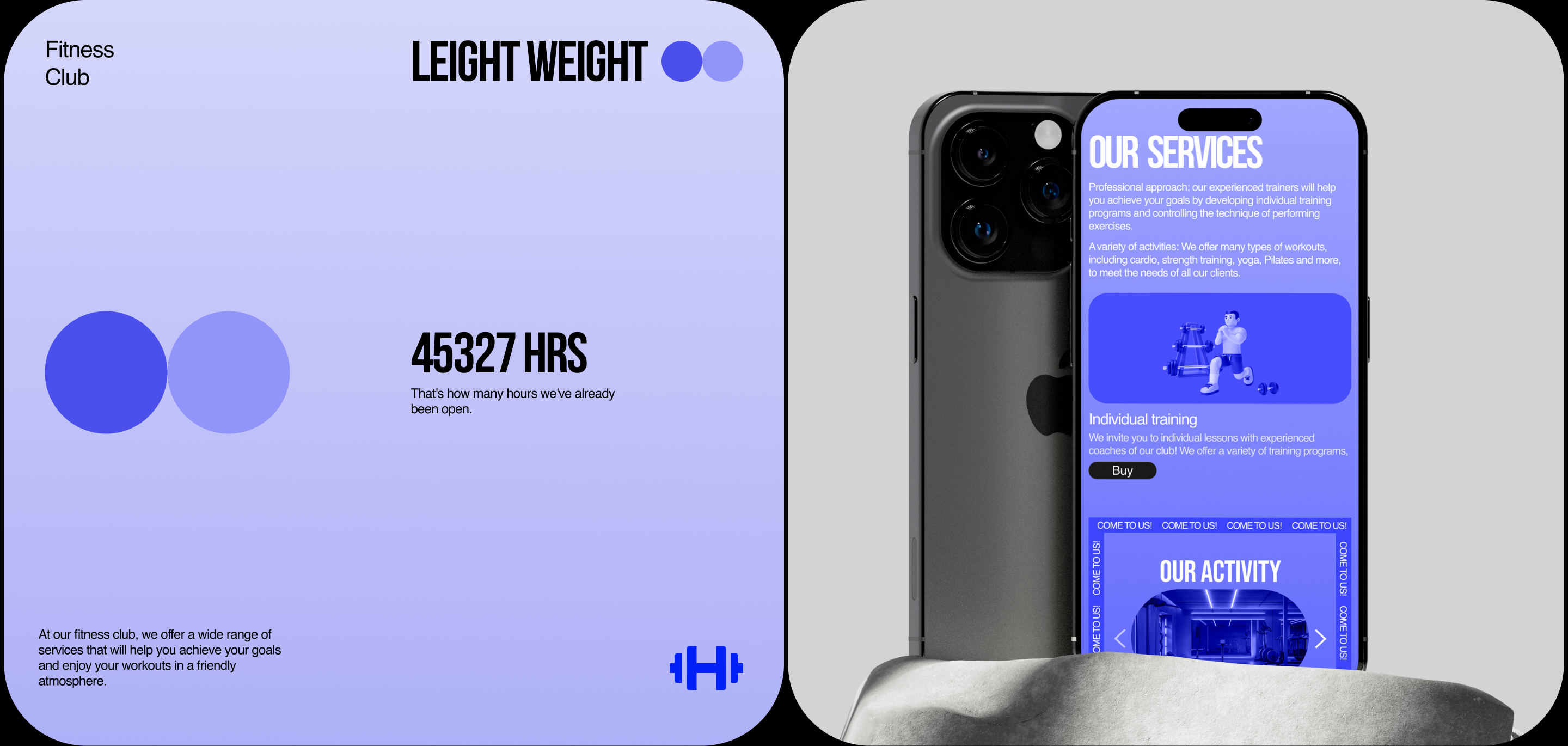 Fitness club Leight Weight — Изображение №2 — Интерфейсы на Dprofile