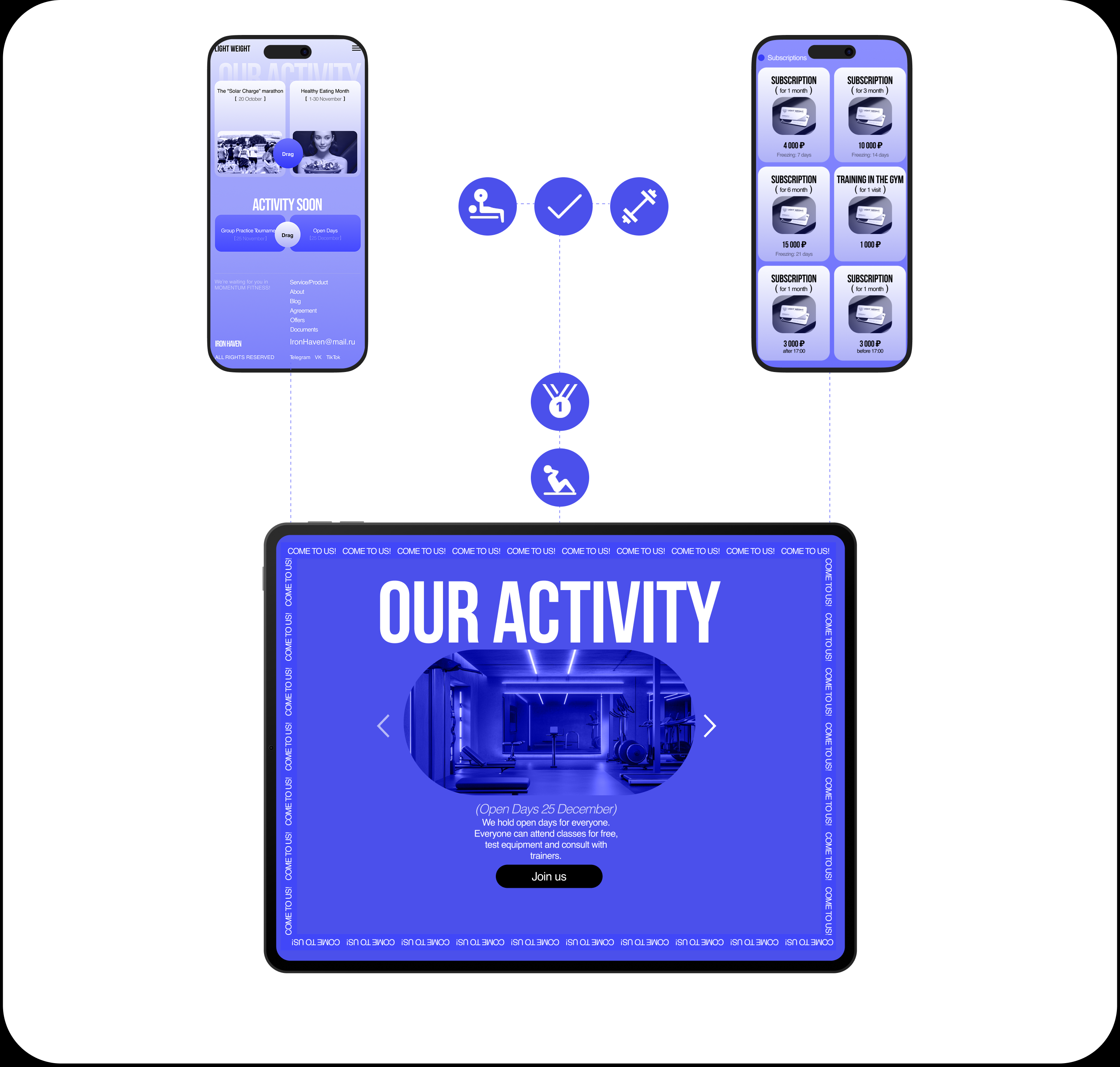 Fitness club Leight Weight — Изображение №4 — Интерфейсы на Dprofile