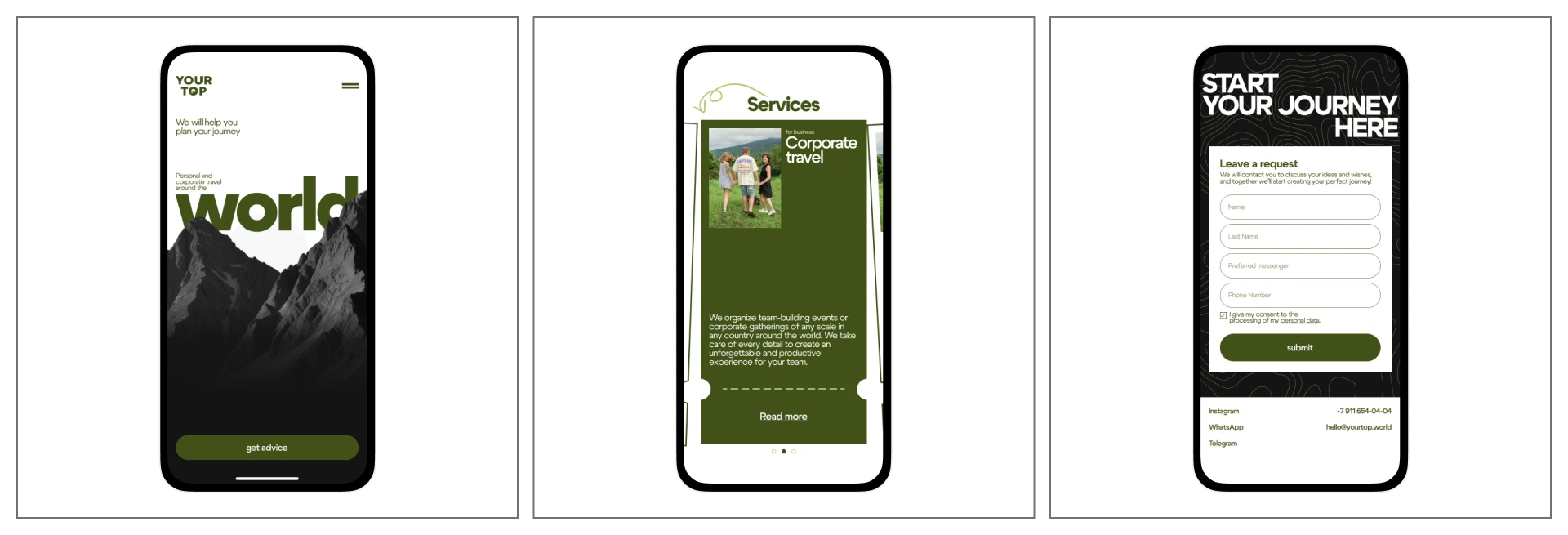 Корпоративный сайт для тревел агентства — Изображение №4 — Интерфейсы на Dprofile