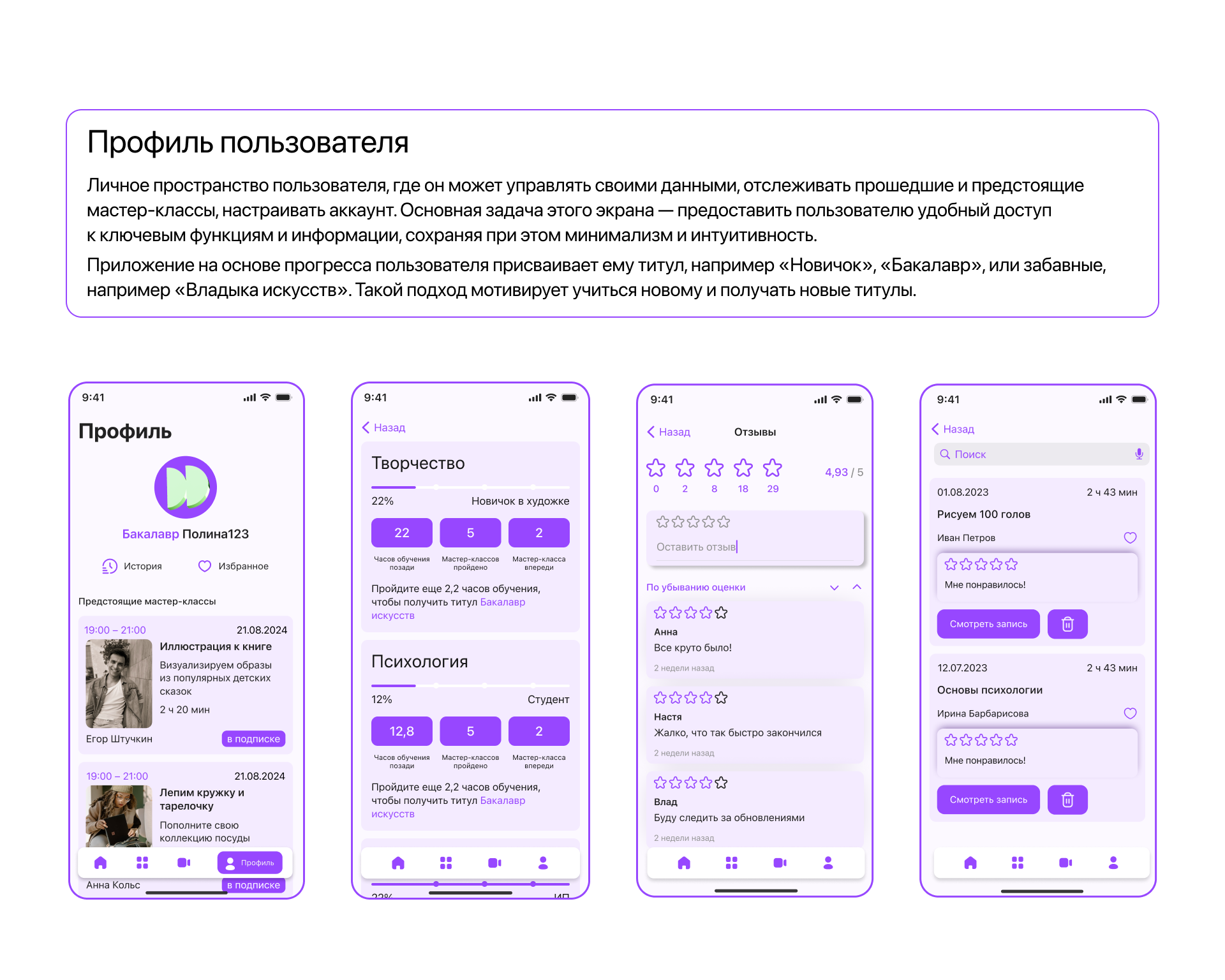 Мобильное приложение «Class» | UX UI дизайн — Изображение №14 — Интерфейсы на Dprofile