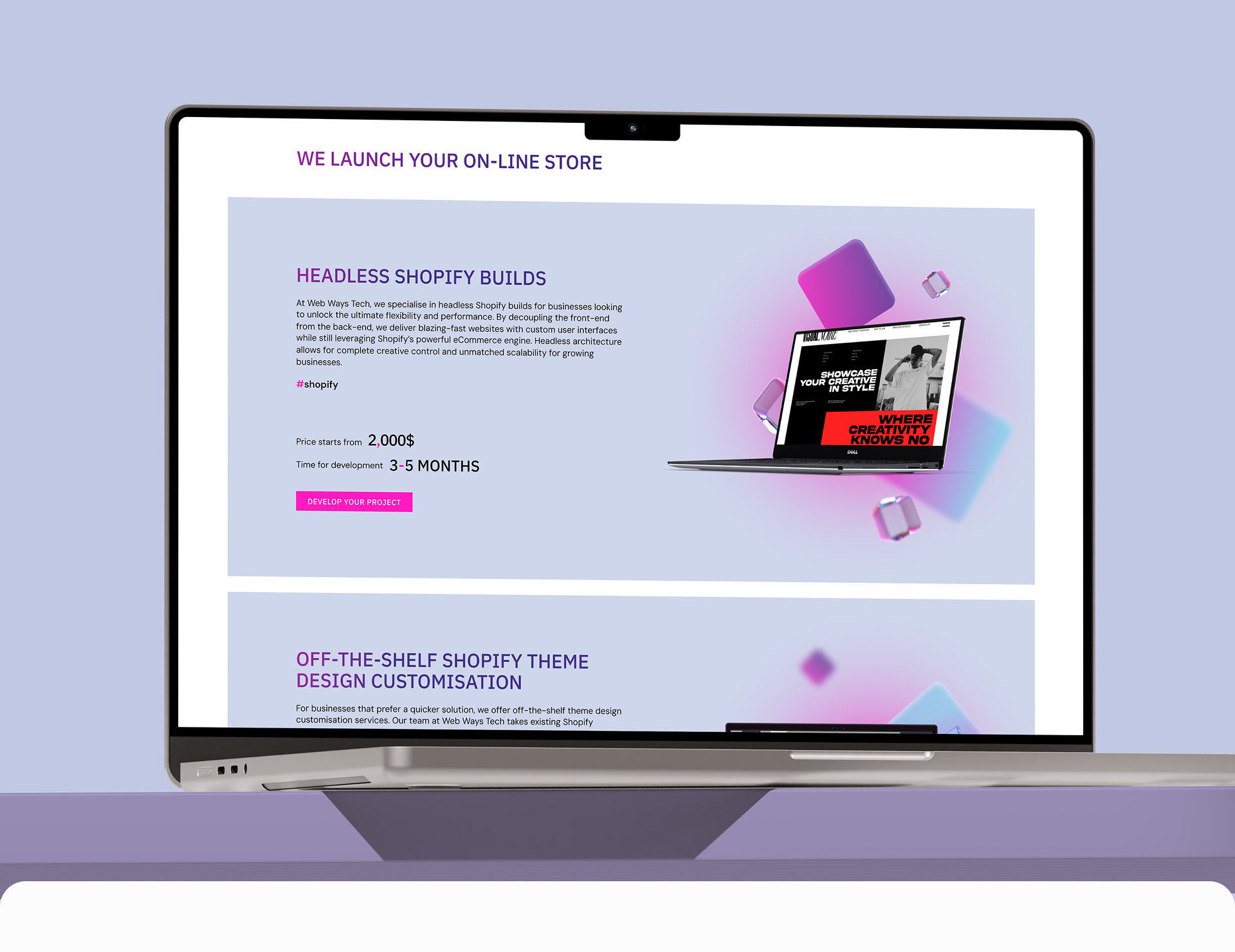 Сайт для агентства Web Ways Tech | UX UI дизайн — Изображение №6 — Интерфейсы, Брендинг на Dprofile