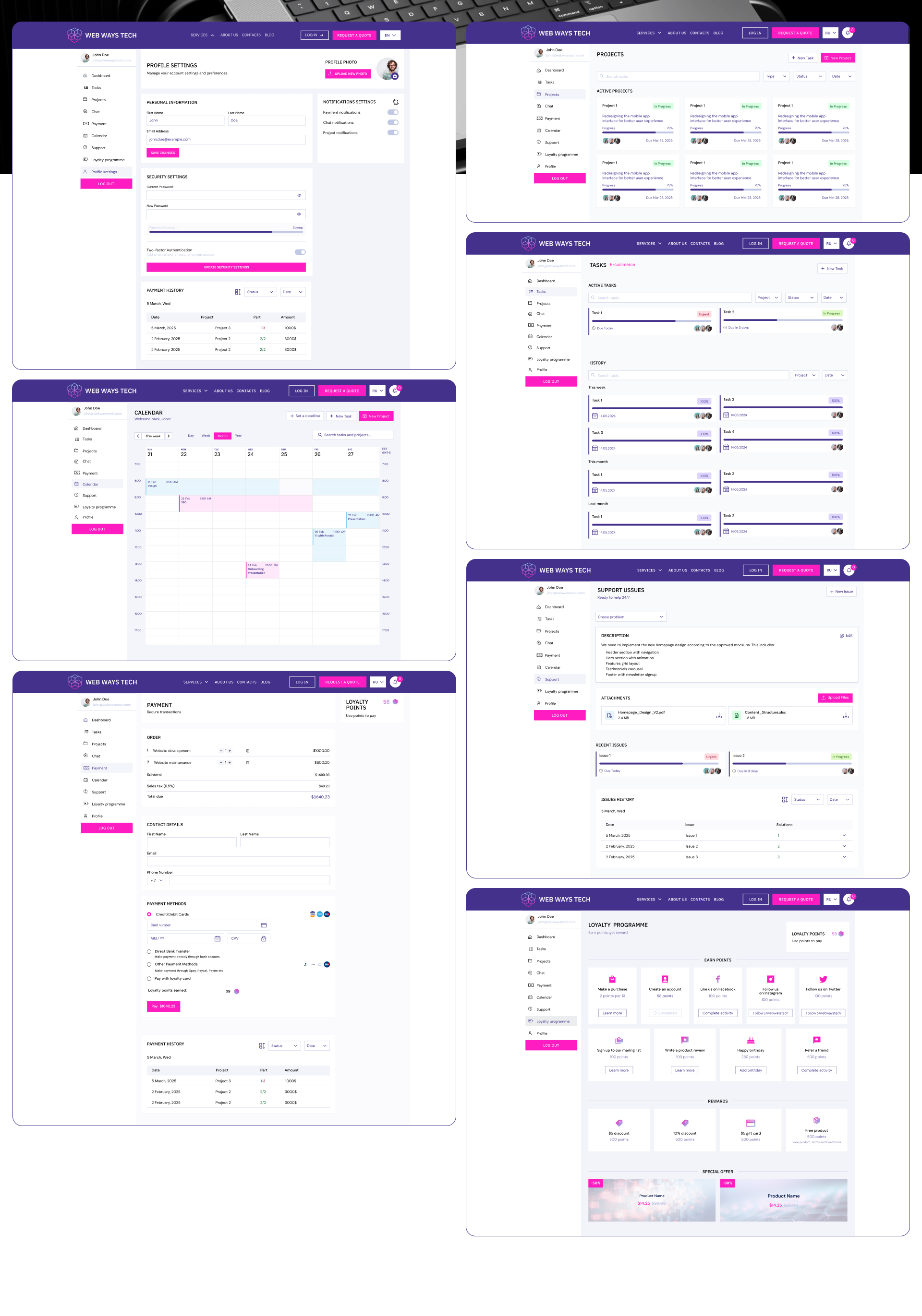 Сайт для агентства Web Ways Tech | UX UI дизайн — Изображение №17 — Интерфейсы, Брендинг на Dprofile