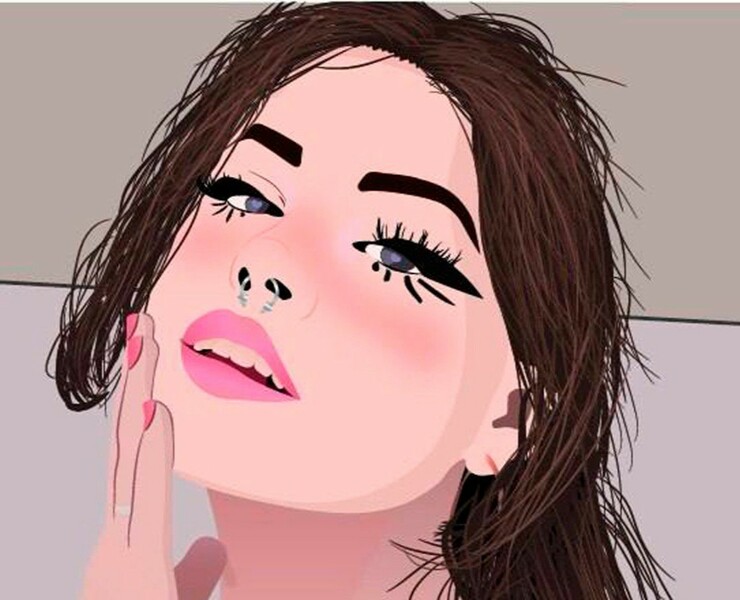 Hannahowo — Иллюстрация на Dprofile